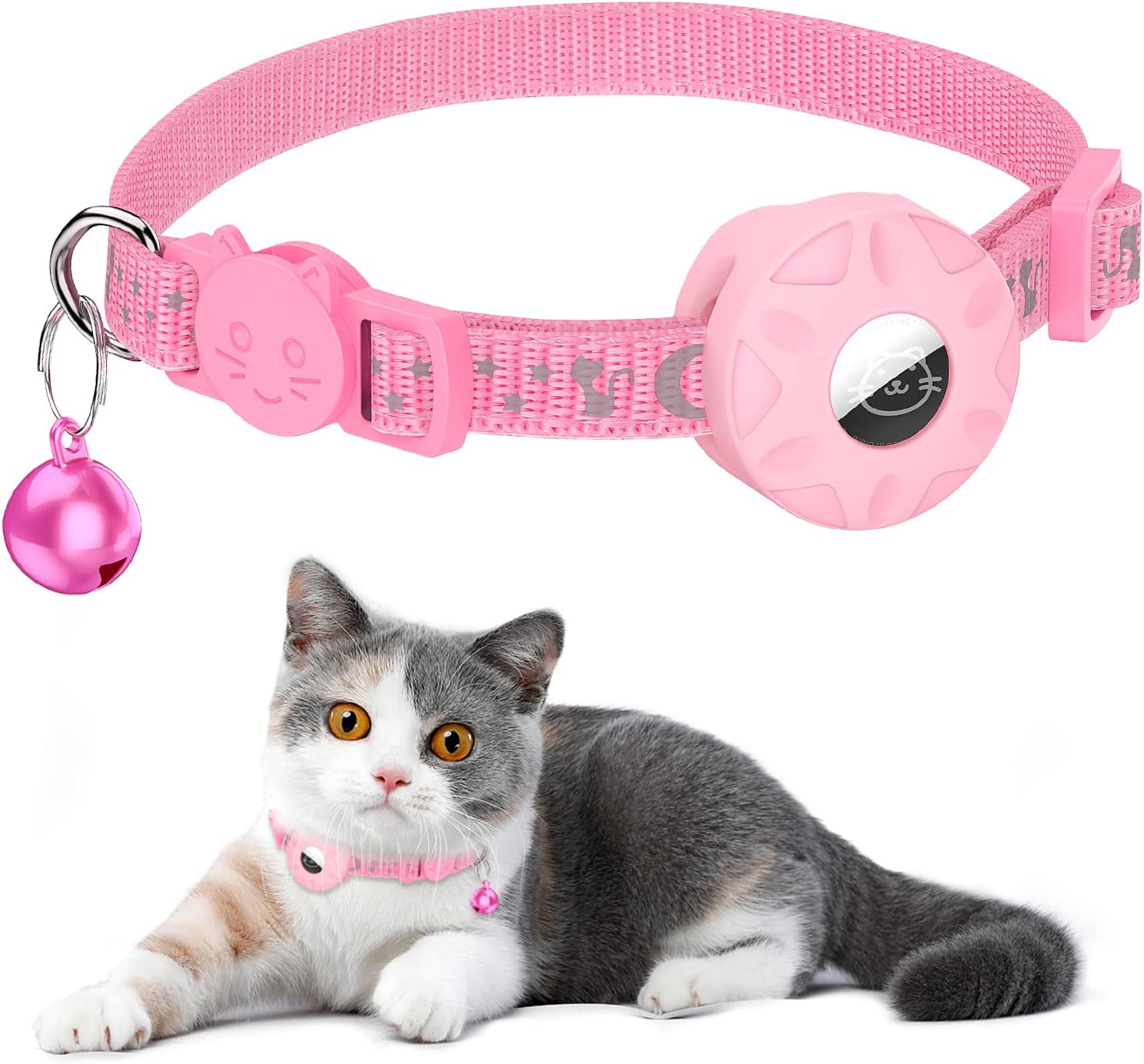Simket Airtag Cat Collar, Refective Collar for | PetNestUK