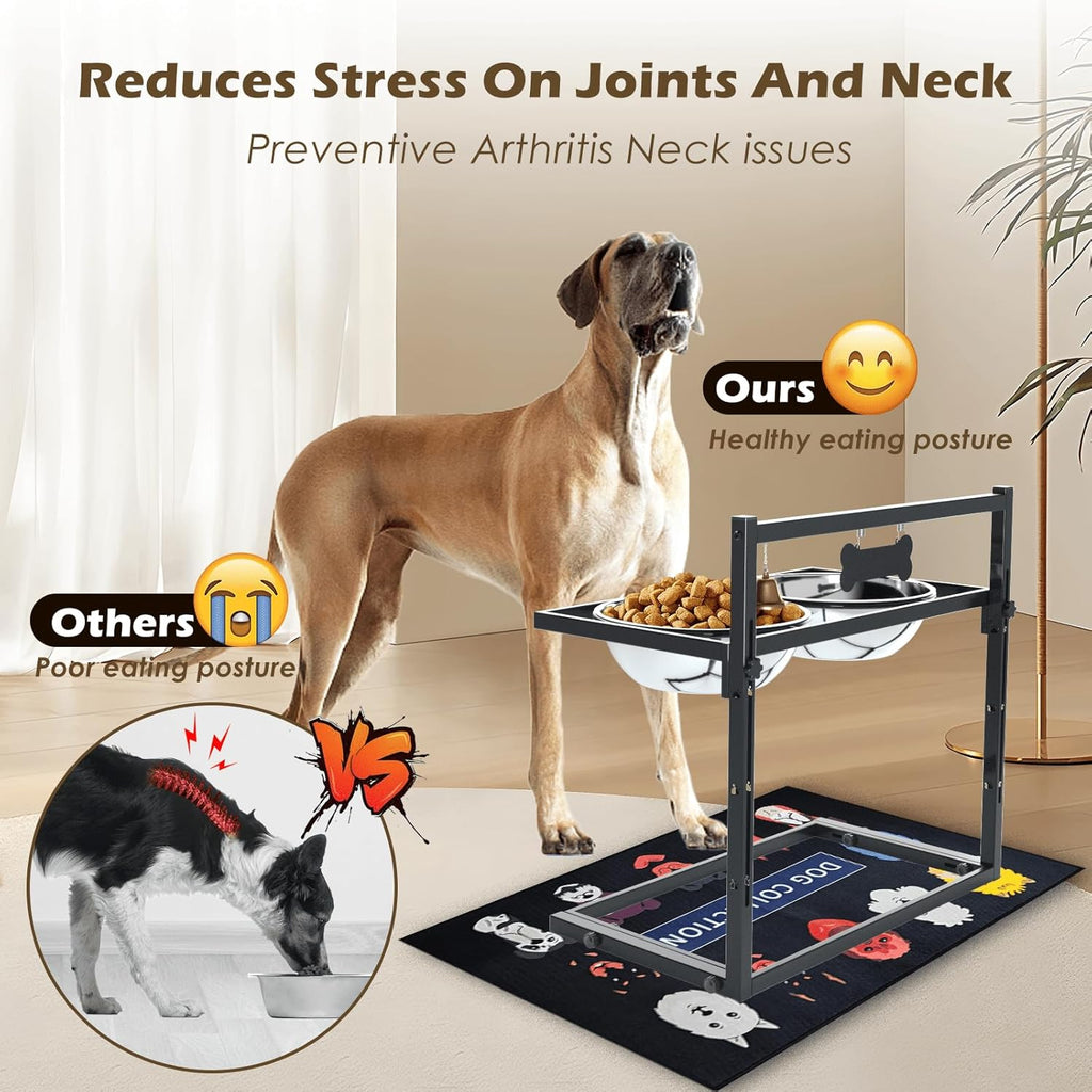 Raised Dog Bowl Height-Adjustable, Dog bowls | PetNestUK