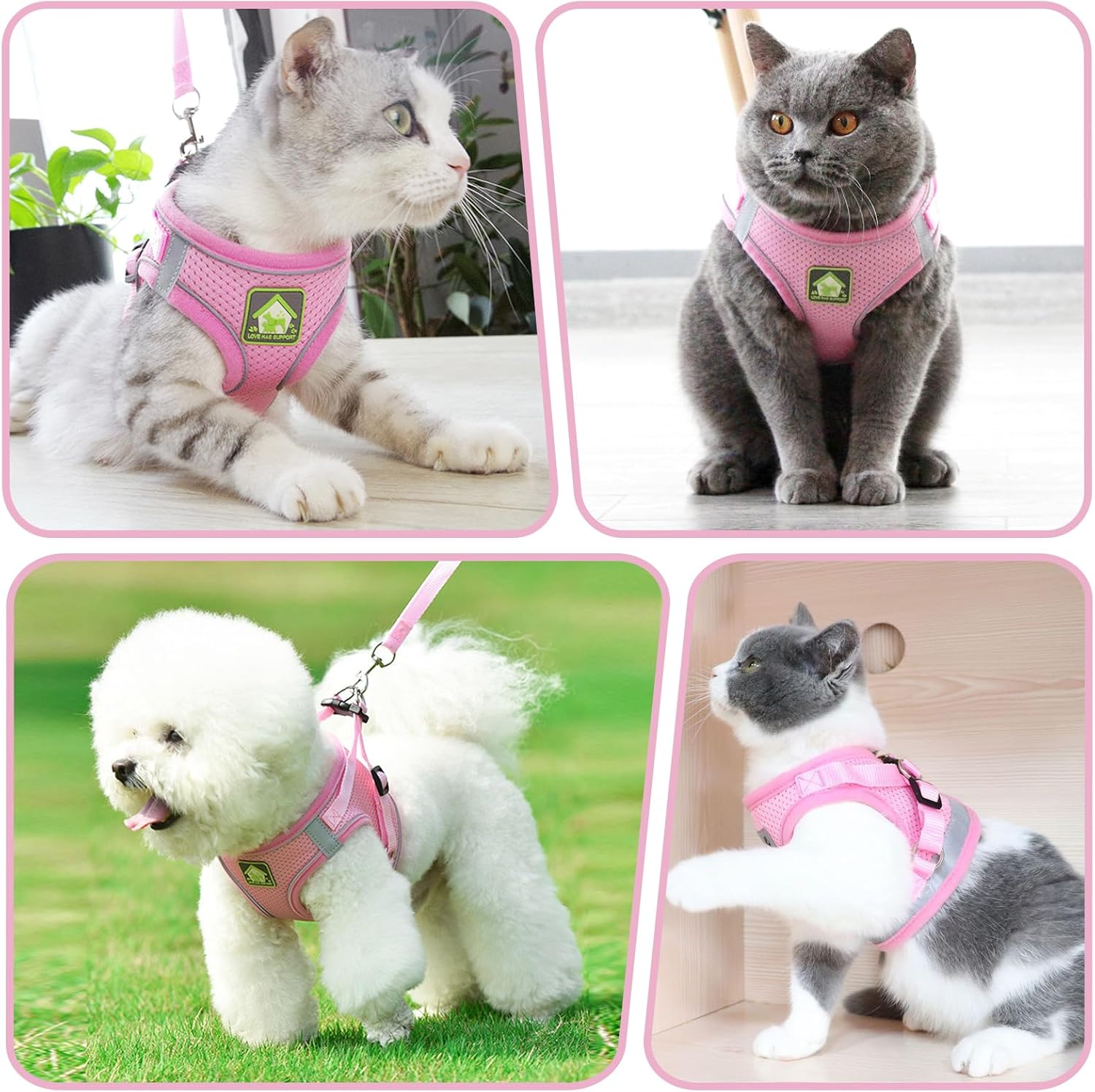 Cat Harness and Lead Set,Adjustable Reflective | PetNestUK