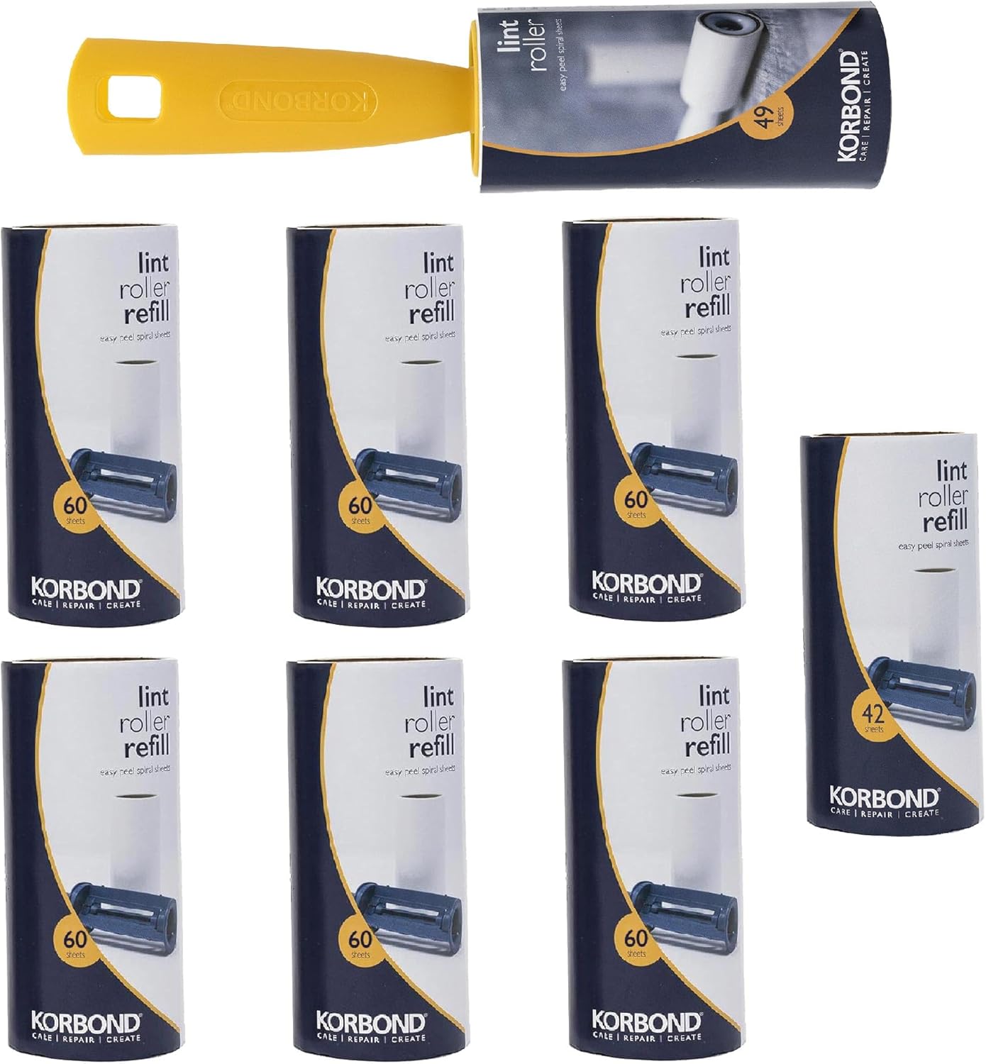 Korbond Lint Roller & Refill Set – 1 Lint Roller | PetNestUK