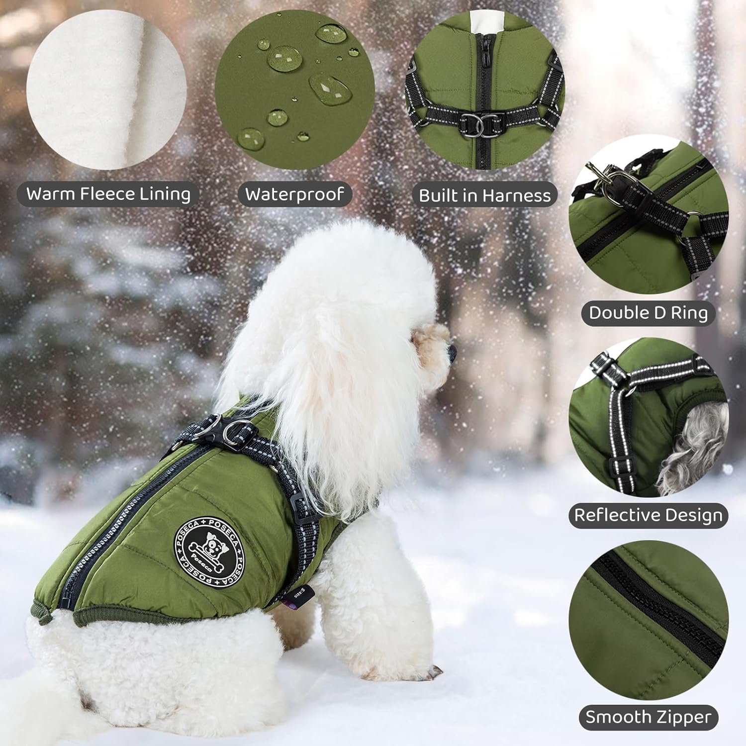 Poseca Dog Clothes for Small Dogs Dog Coat | PetNestUK