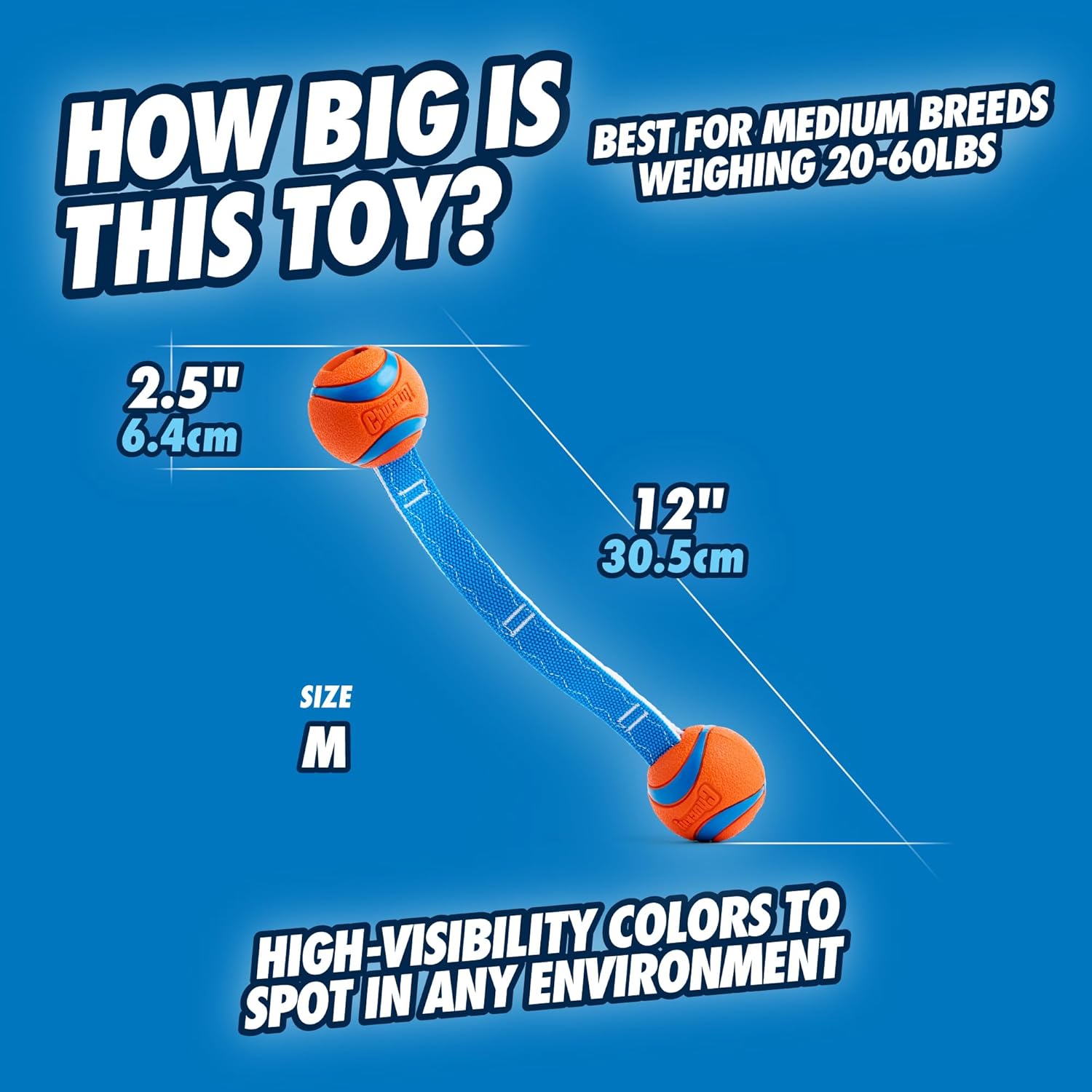 Chuckit! Ultra Tug Dog Toy With Rubber Ball Tug | PetNestUK