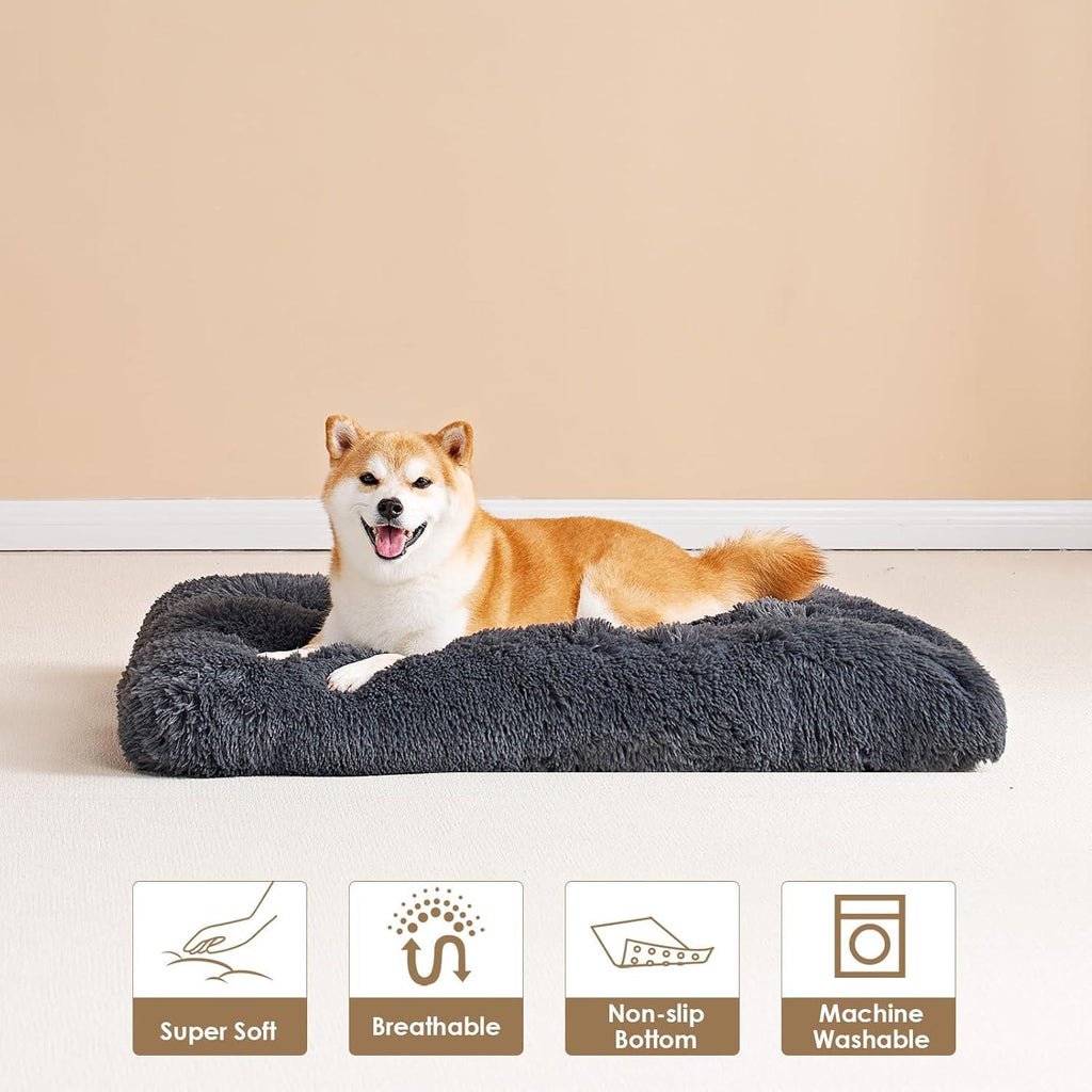 EHEYCIGA Calming Dog Bed Medium, Fluffy Anti | PetNestUK