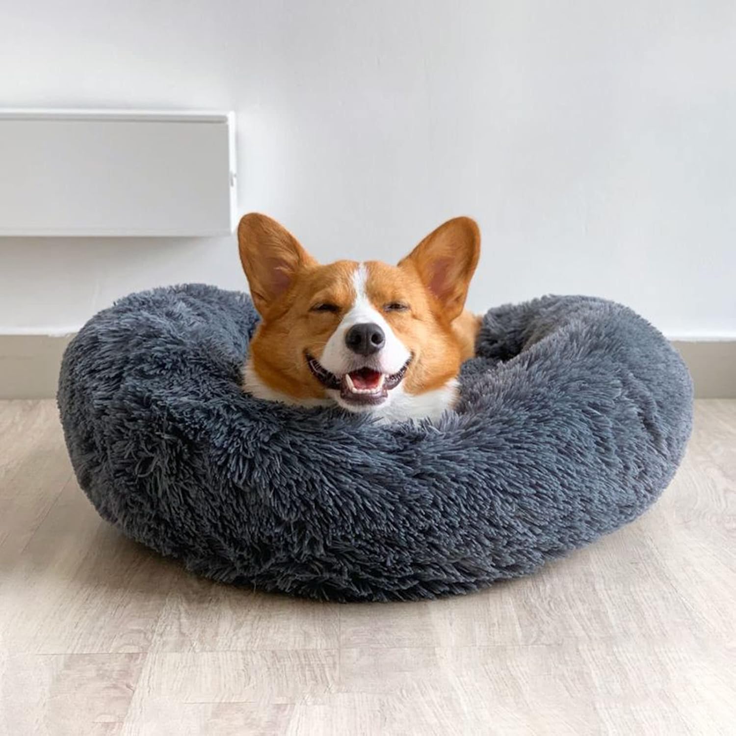 Enjamoy Plush Donut Dog Bed, Calming Round Dog | PetNestUK