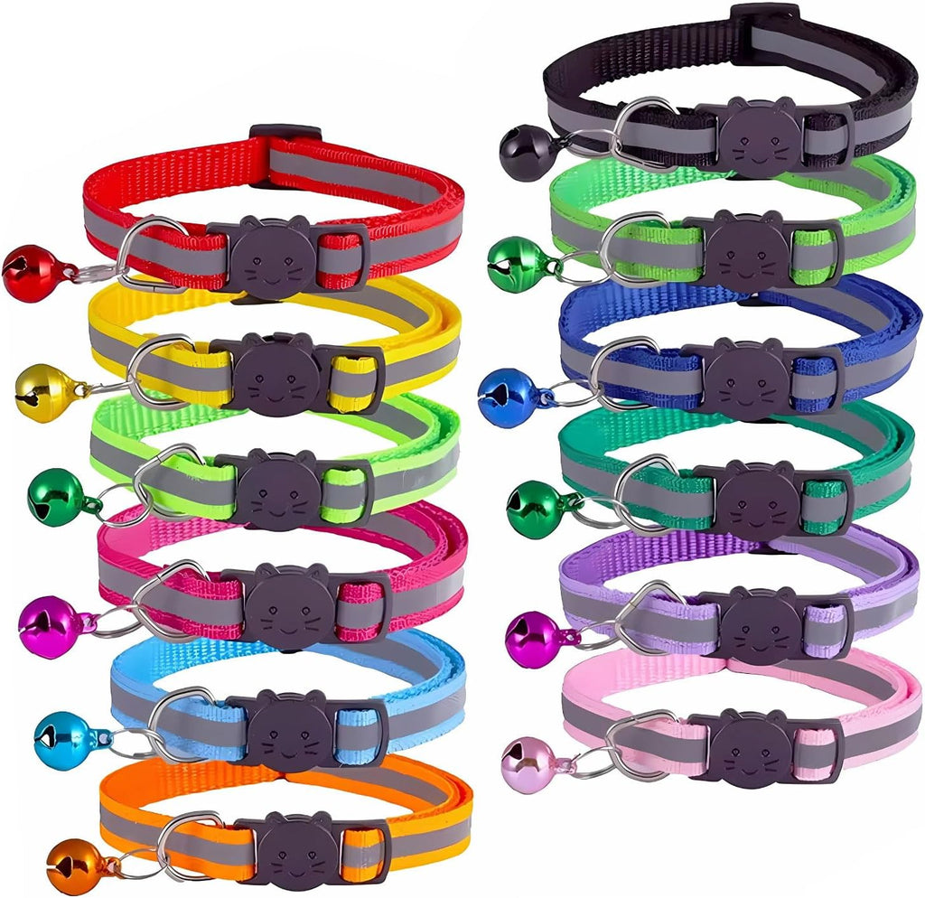 Reflective Cat Collars with Bells- Quick Release | PetNestUK