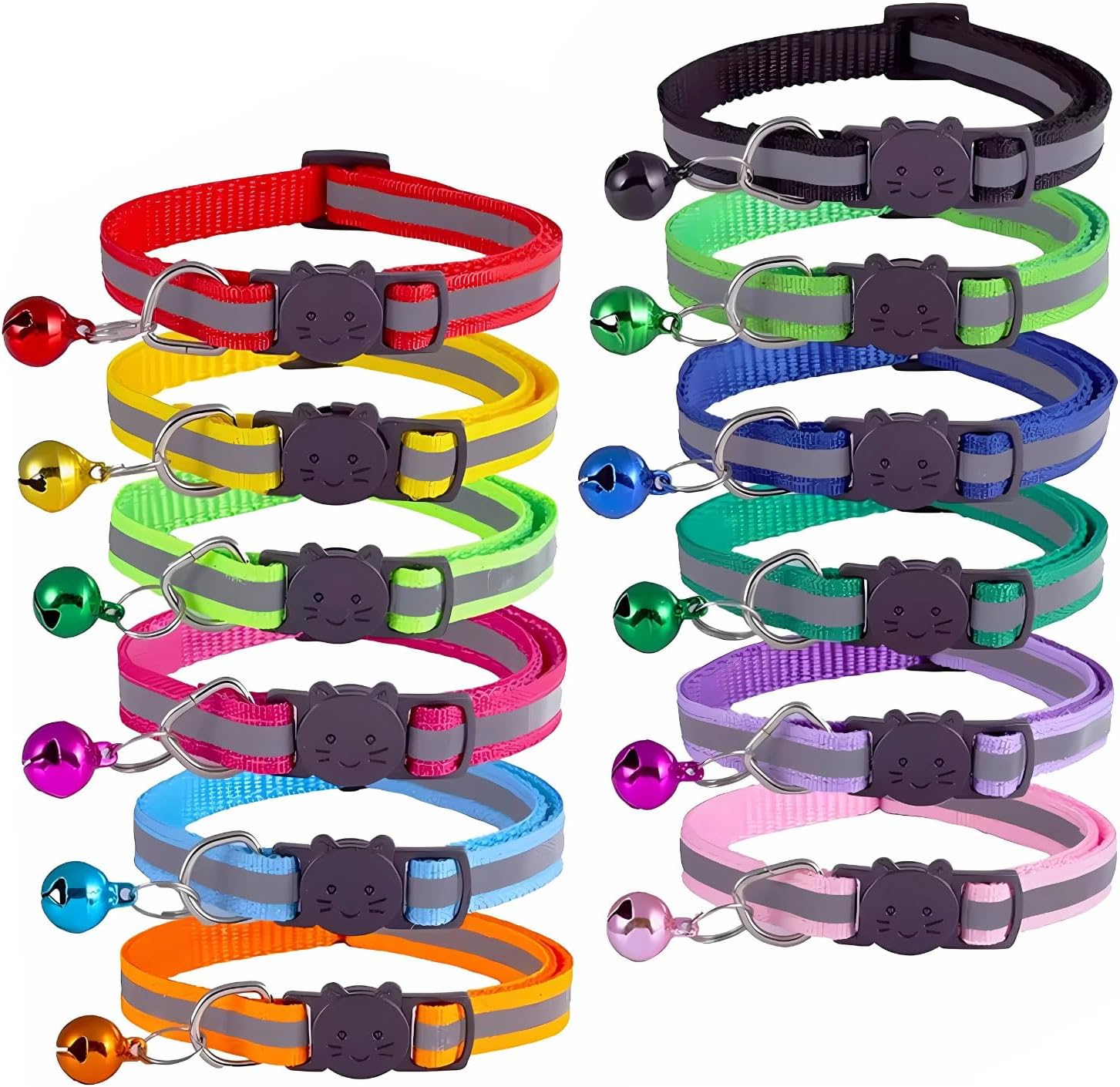 Reflective Cat Collars with Bells- Quick Release | PetNestUK