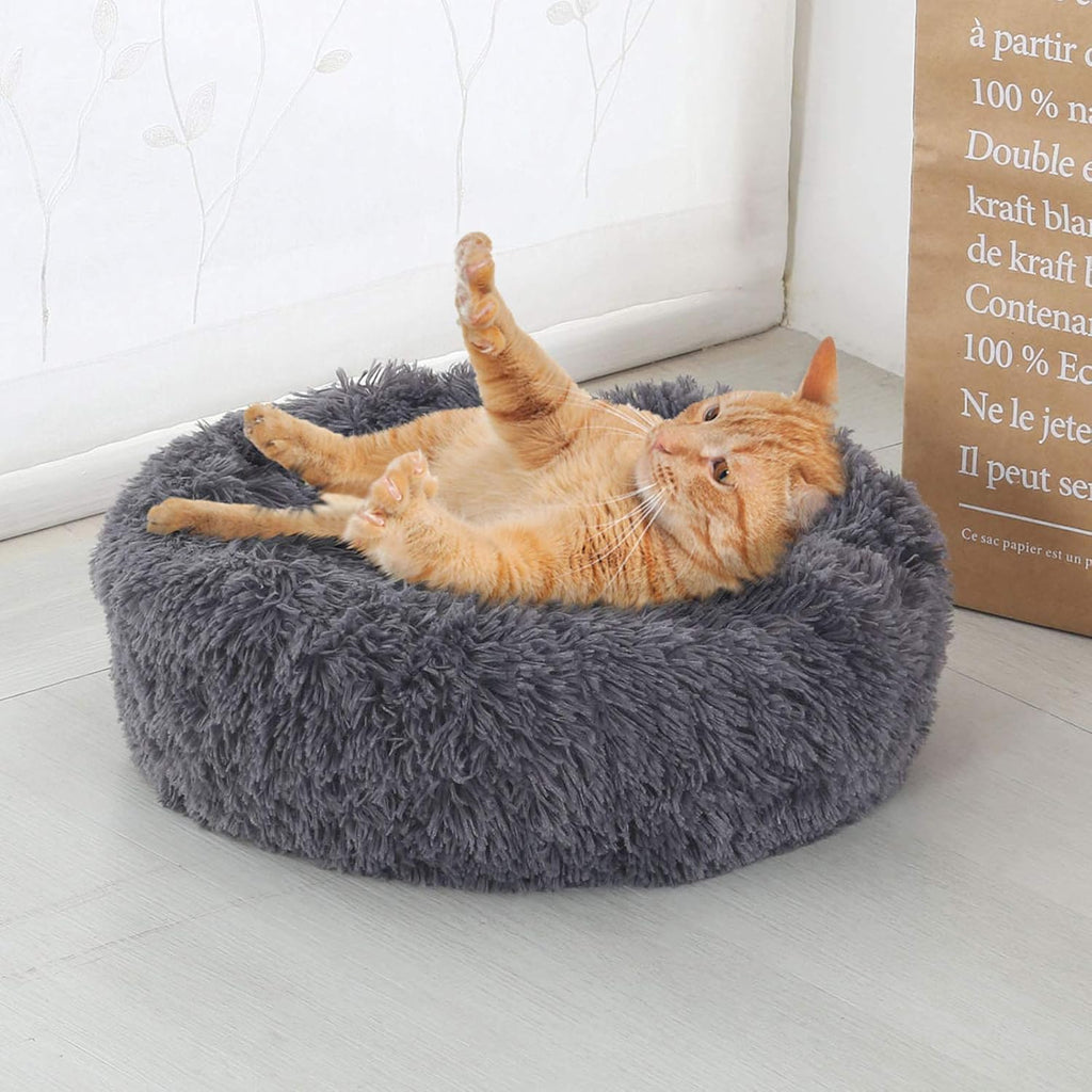 Enjamoy Plush Donut Dog Bed, Calming Round Dog | PetNestUK