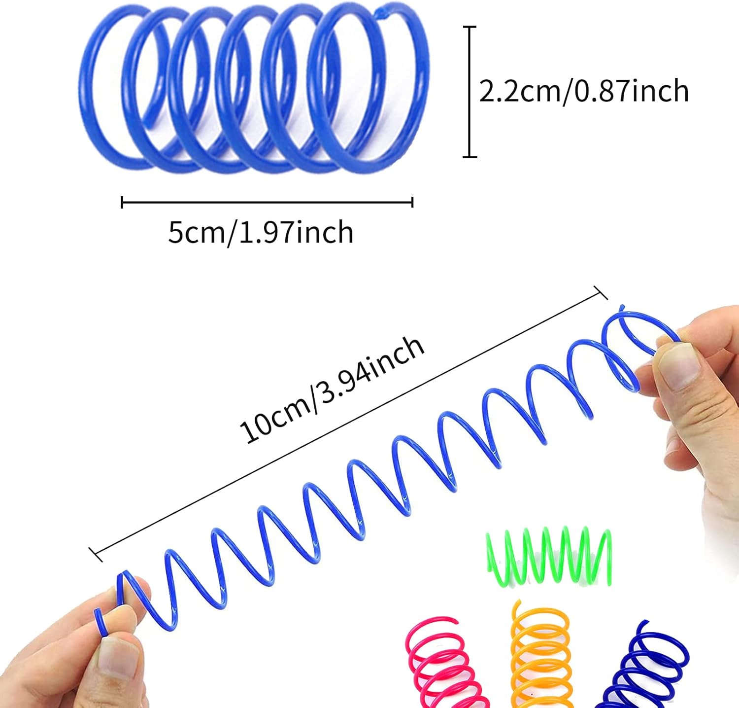 Petnice 12 Pcs Cat Colorful Springs Toys, Cat | PetNestUK