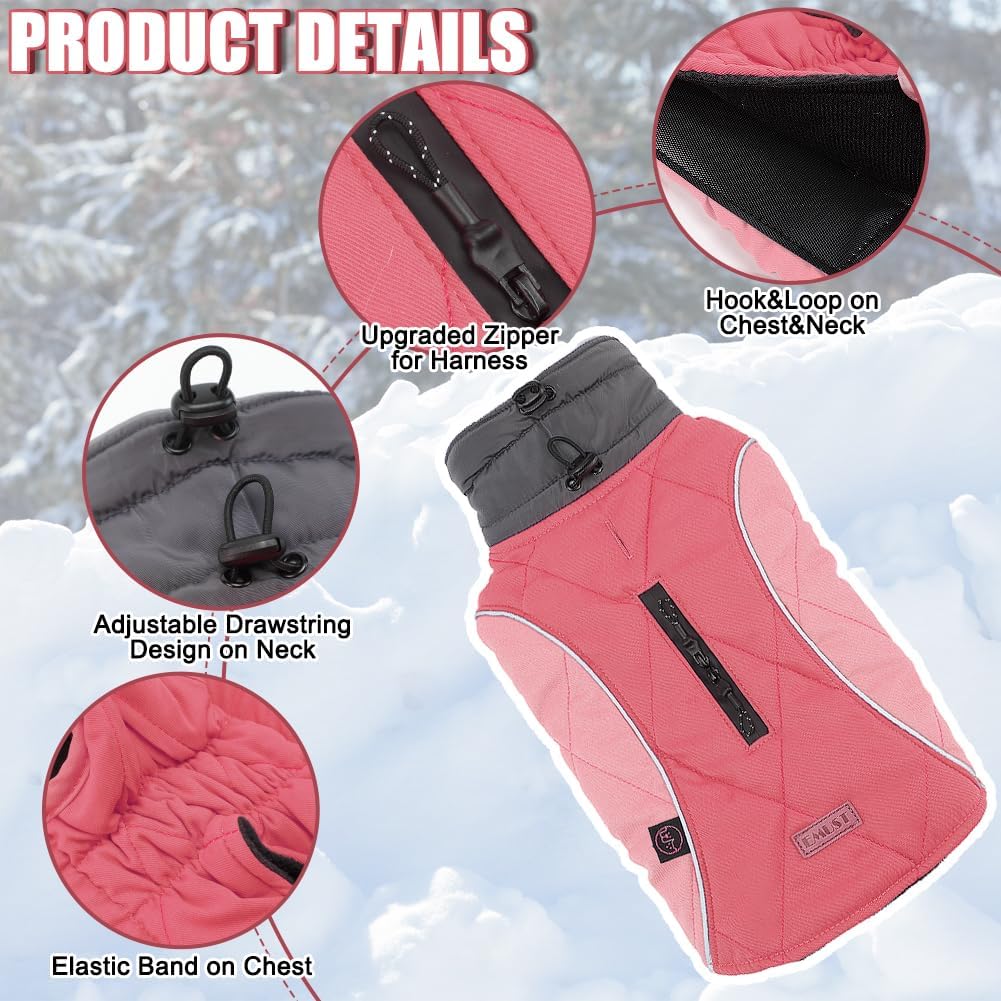 EMUST Fleece-Lined Winter Dog Coat