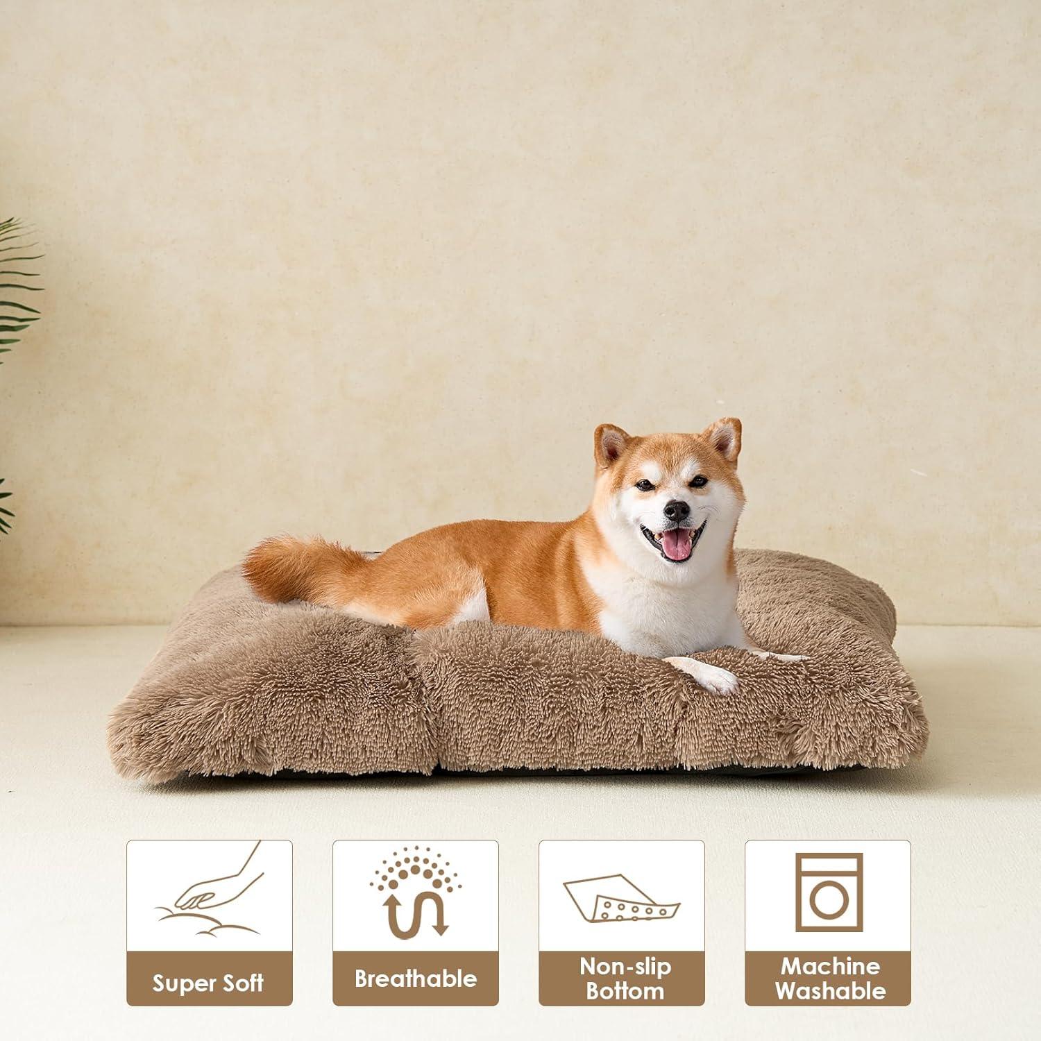 EHEYCIGA Calming Dog Bed Medium, Fluffy Anti | PetNestUK