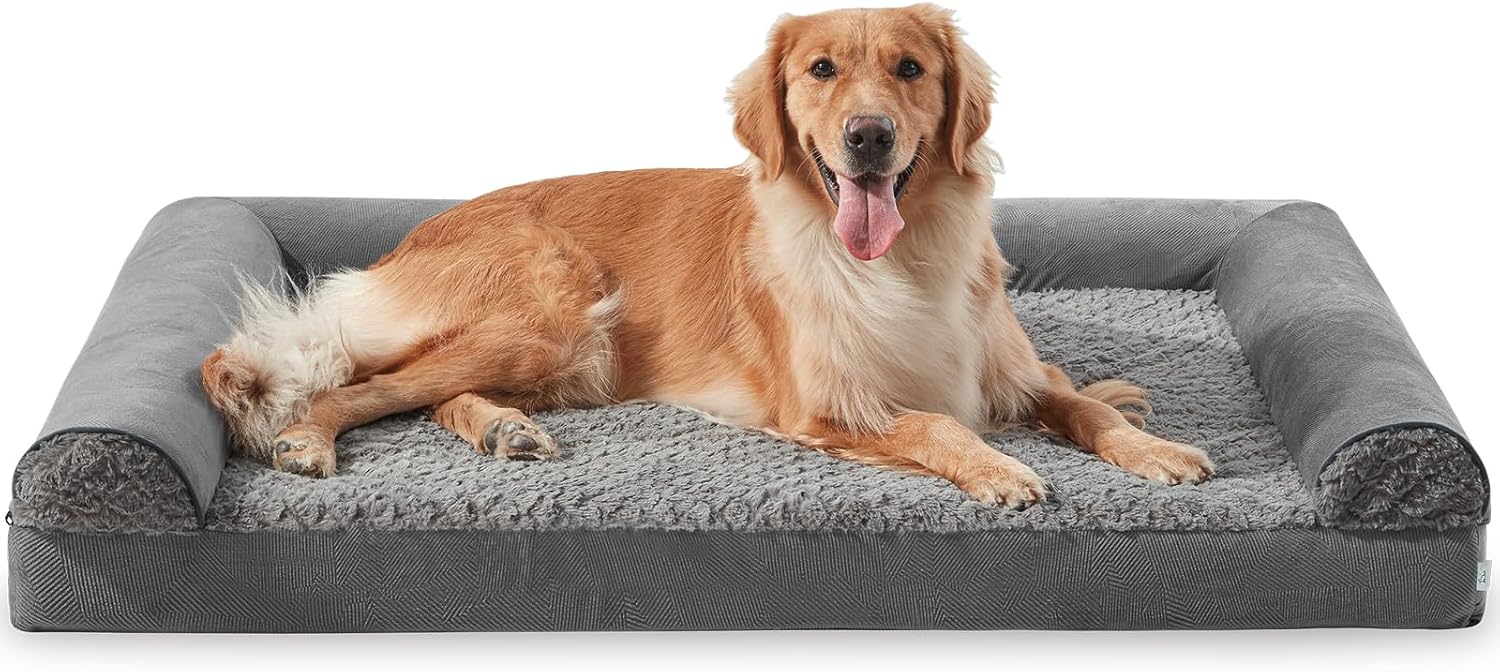 FURTIME Large Dog Bed(89 x 64cm), Orthopedic | PetNestUK