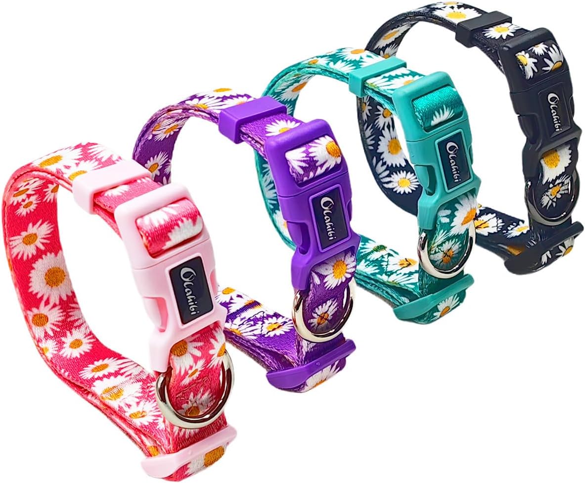 Olahibi Daisy Pattern Dog Collar and Leash | PetNestUK