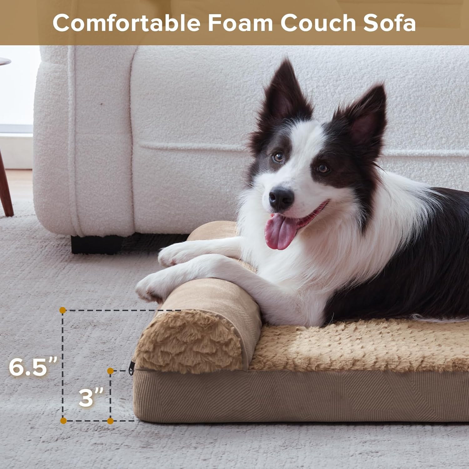 FURTIME Large Dog Bed(89 x 64cm), Orthopedic | PetNestUK