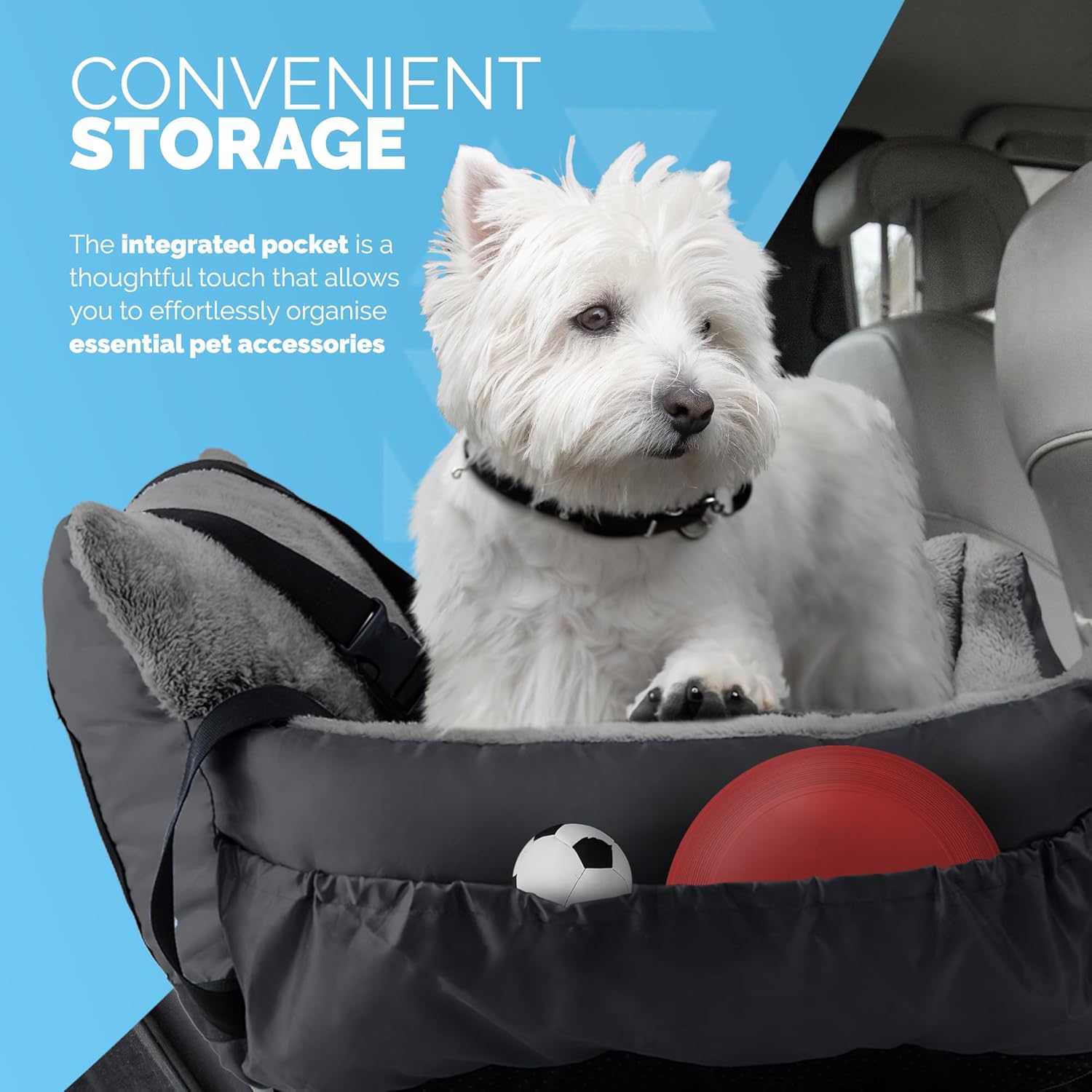 Furdreams Dog Car Seat Plush & Cosy Pet Car | PetNestUK