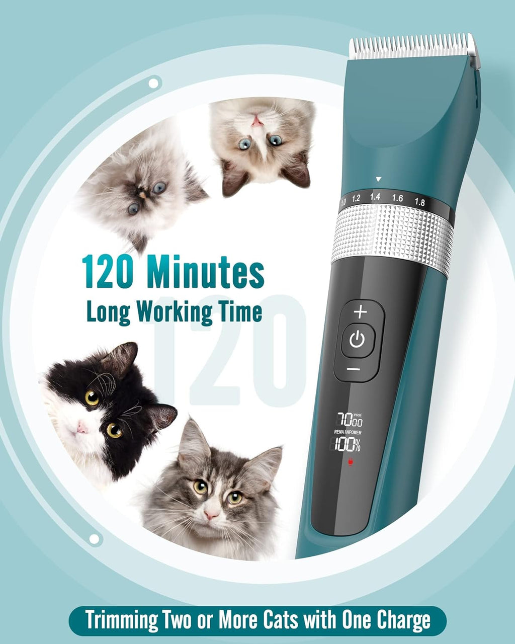 oneisall Cat Clippers for Matted Fur, 5-Speed | PetNestUK