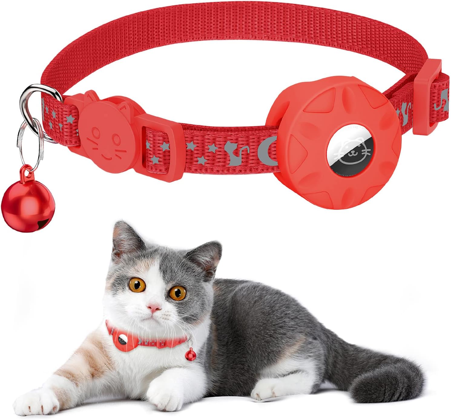 Simket Airtag Cat Collar, Refective Collar for | PetNestUK