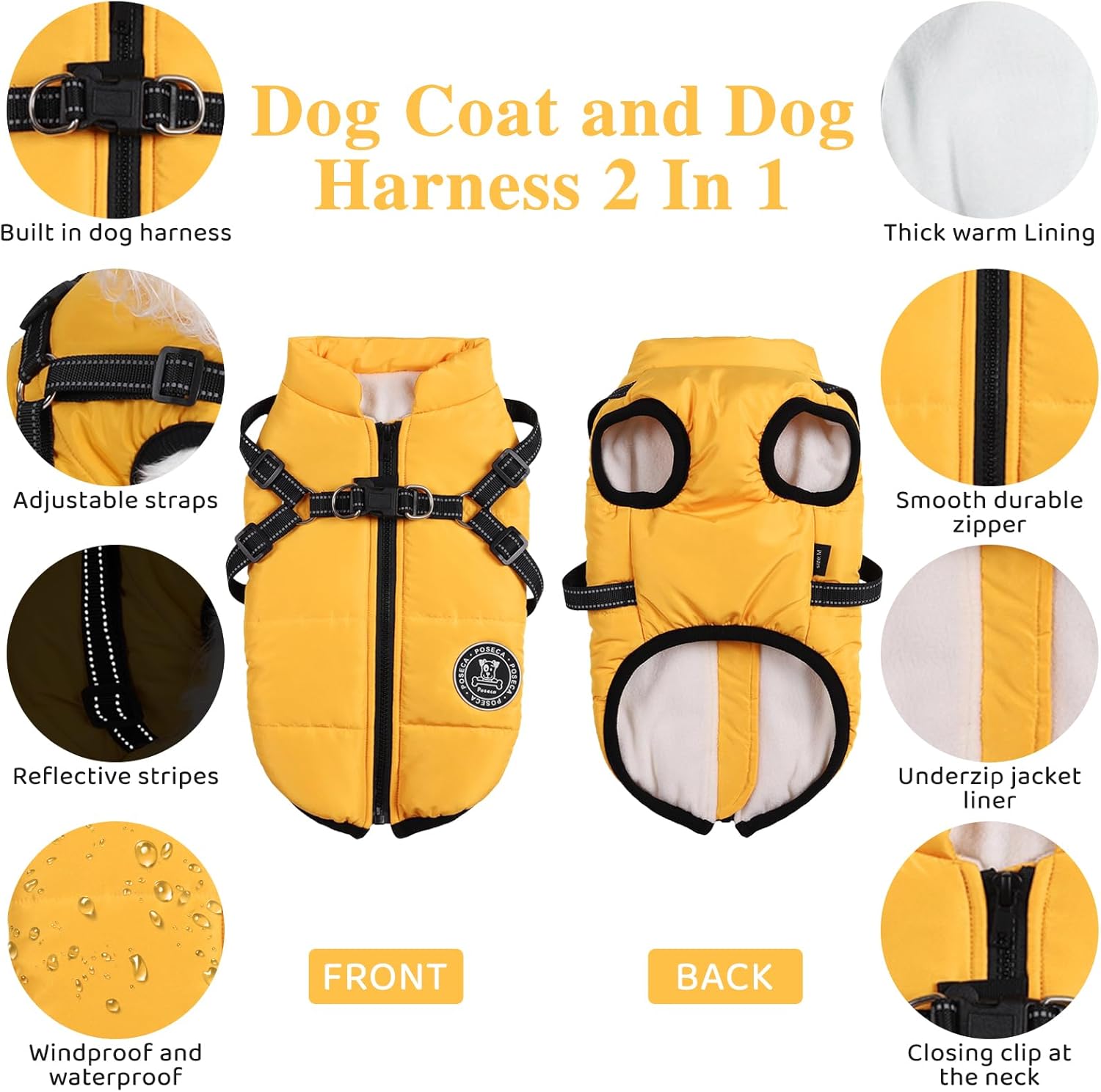 Poseca Dog Clothes for Small Dogs Dog Coat | PetNestUK