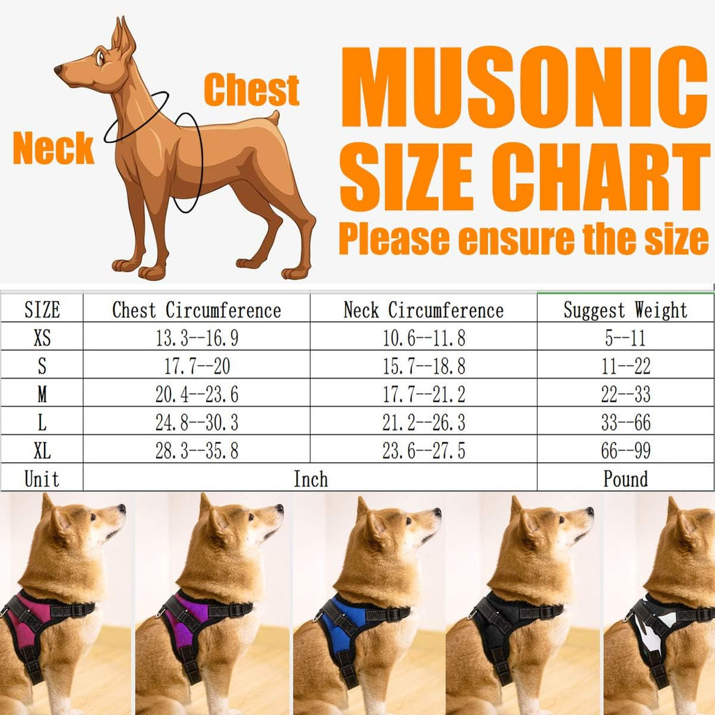 Musonic No Pull Dog Harness Breathable | PetNestUK