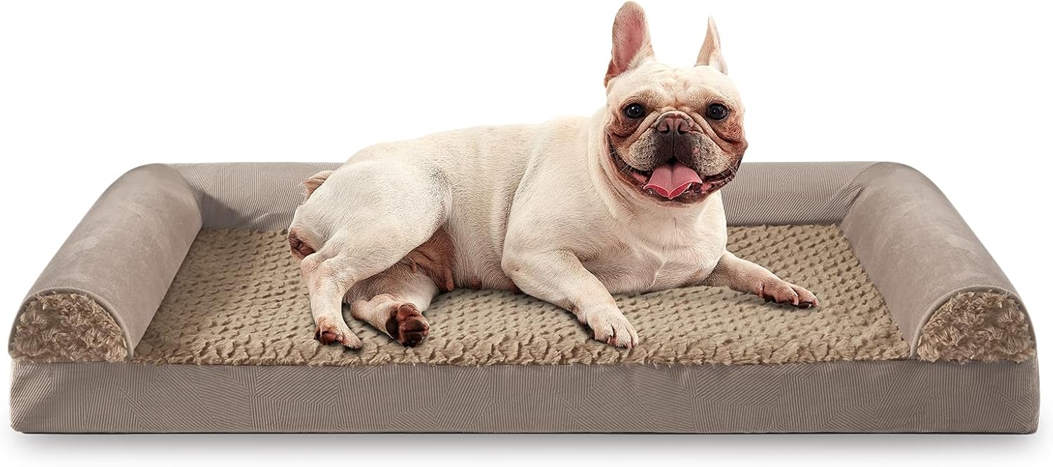 FURTIME Large Dog Bed(89 x 64cm), Orthopedic | PetNestUK