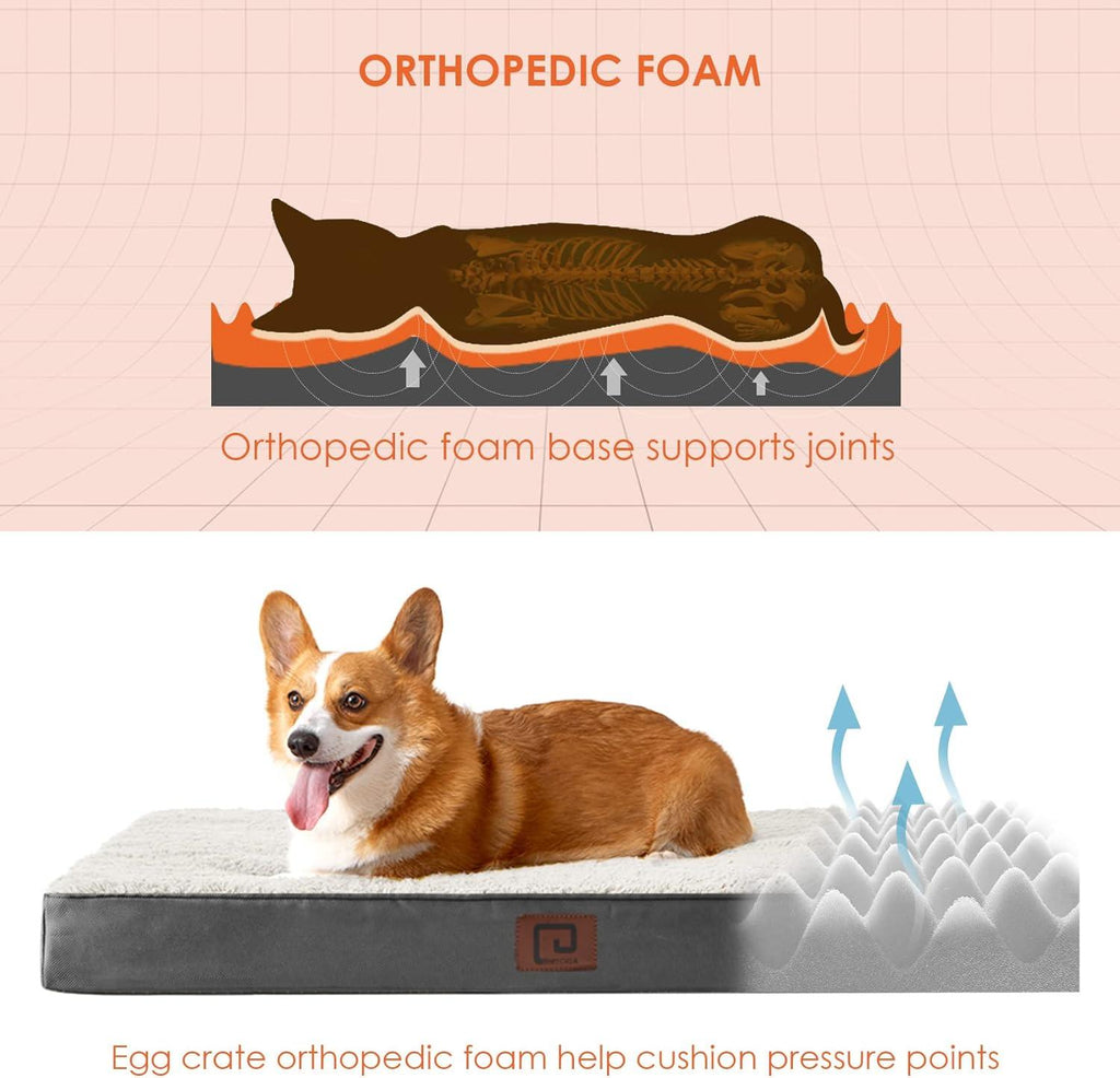 EHEYCIGA Foam Dog Mattress with Removable Cover