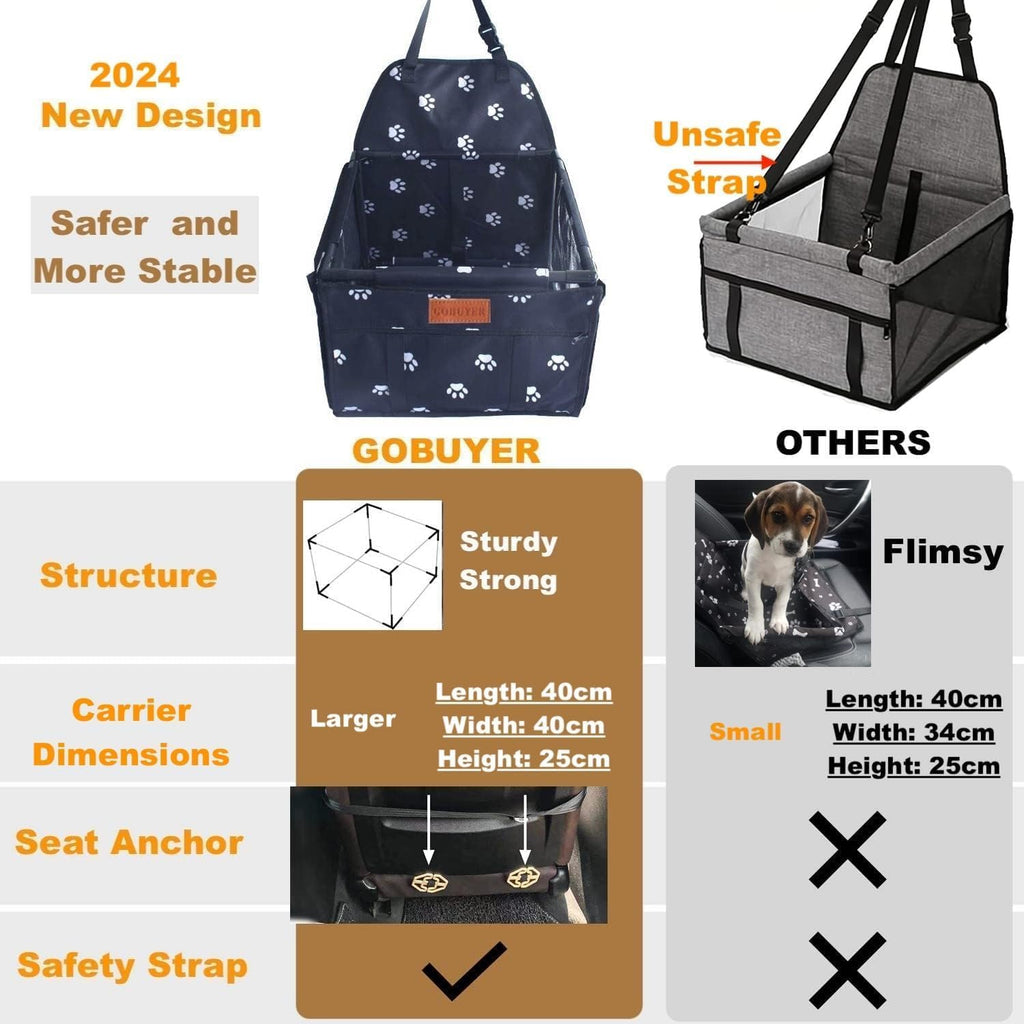 GoBuyer Waterproof Pet Dog Car Seat Booster | PetNestUK
