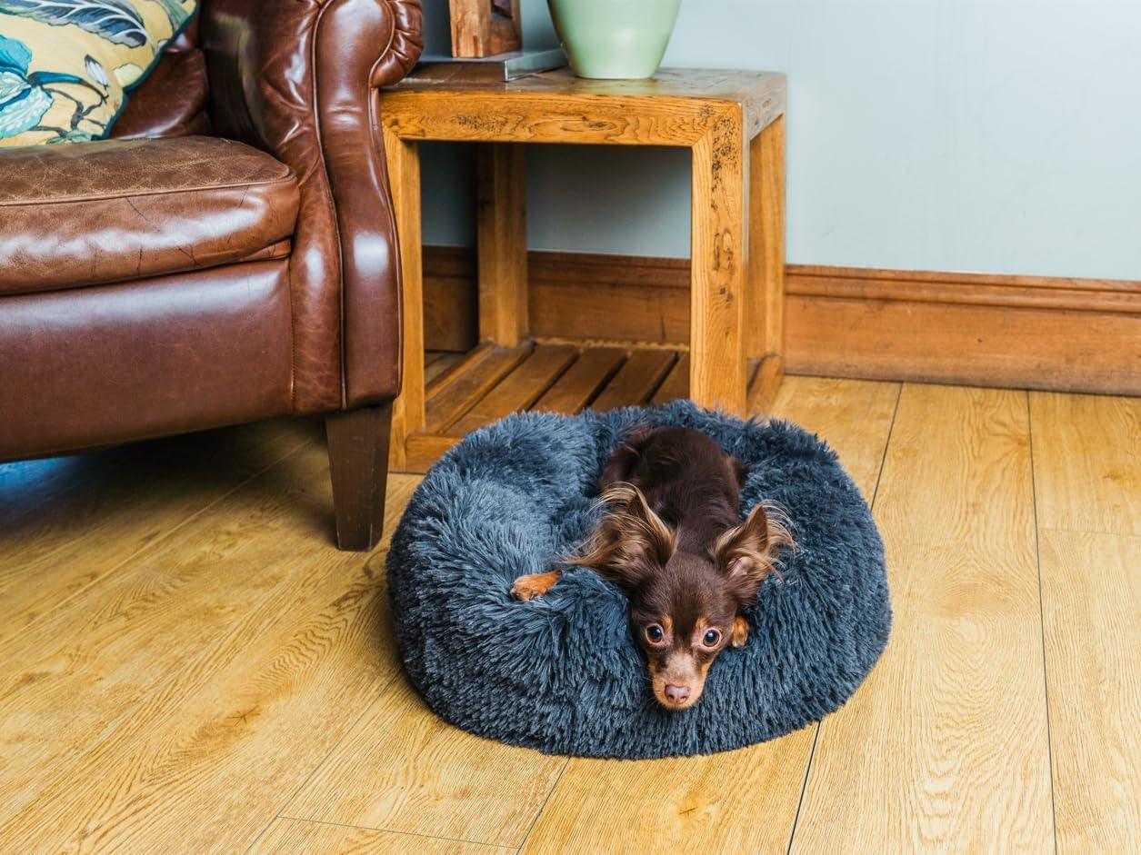 Woof & Whiskers Donut Beds For Dogs Grey Dog Bed | PetNestUK