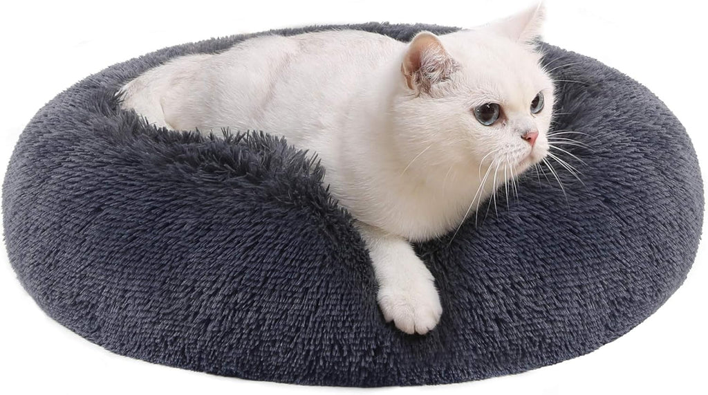 Feandrea Dog Bed, Donut Cat Bed, Fluffy Calming | PetNestUK
