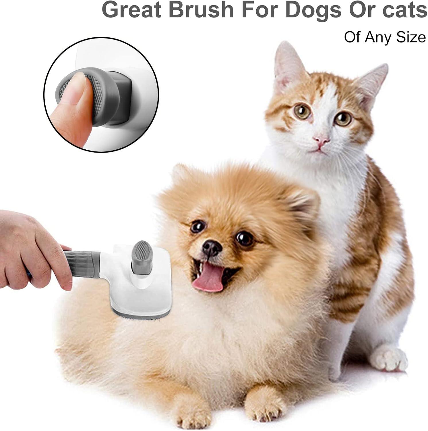 Dog Brush Cat Brush Grooming Comb,Self Cleaning | PetNestUK