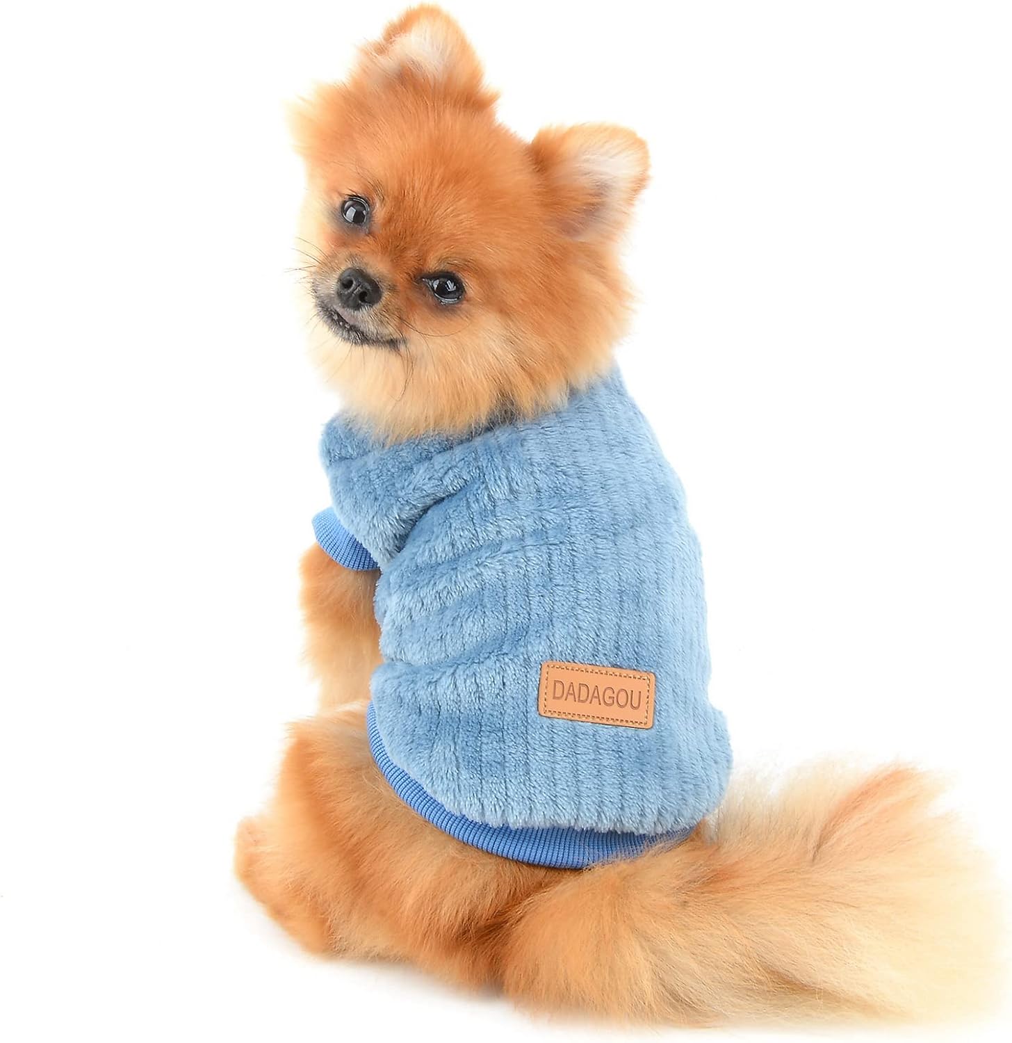 SMALLLEE_LUCKY_STORE Pet Ribbed Fleece Jumpers | PetNestUK