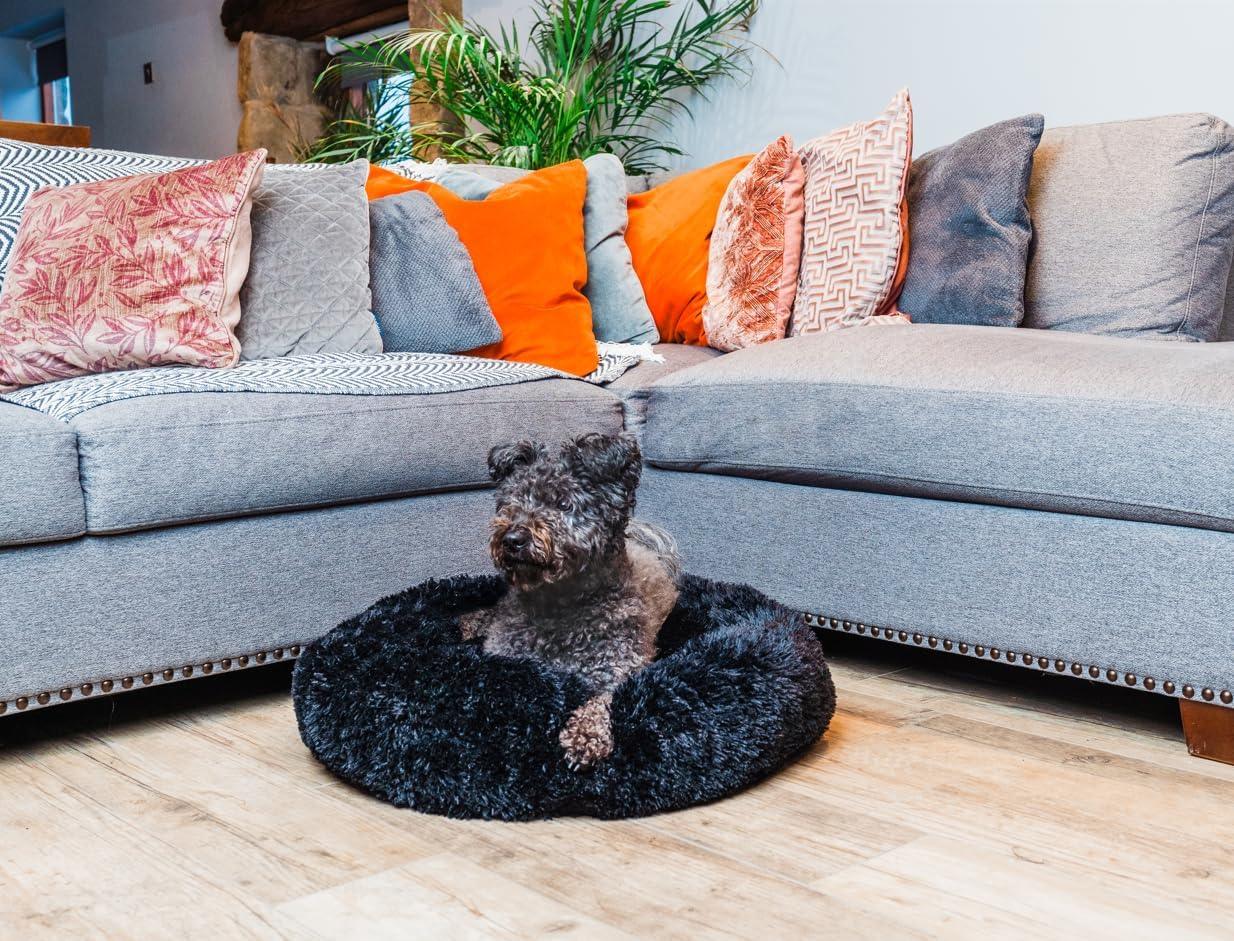 Woof & Whiskers Donut Beds For Dogs Grey Dog Bed | PetNestUK