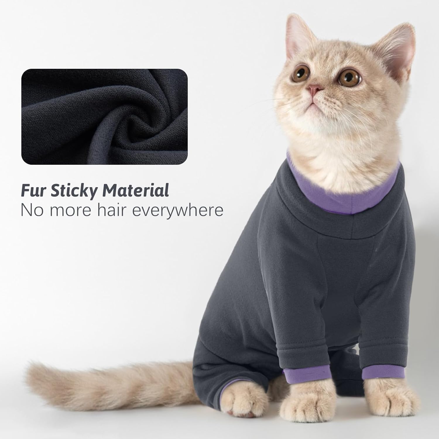Cat Hair Sticky Onesie, Cat Soft Pajama Cat | PetNestUK