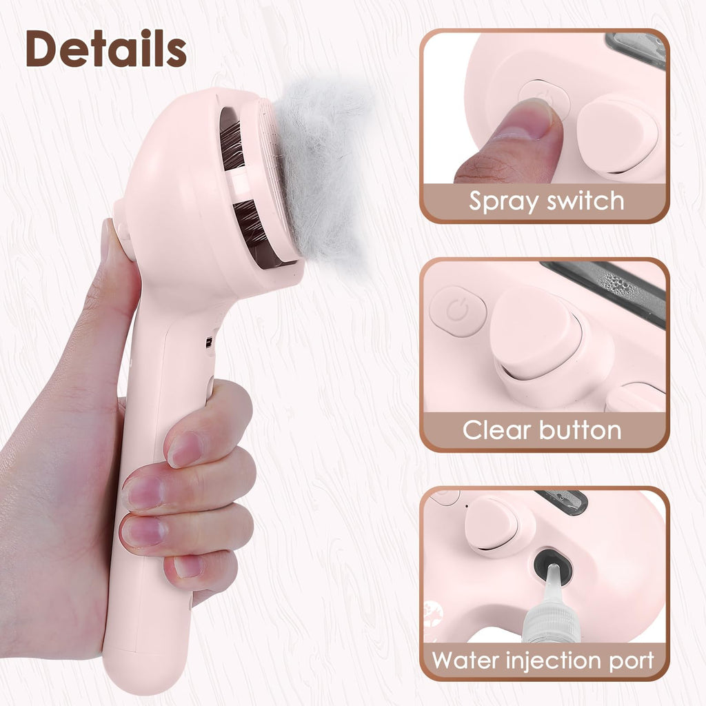 Pet Steam Brush for Dogs & Cats Hair Shedding | PetNestUK