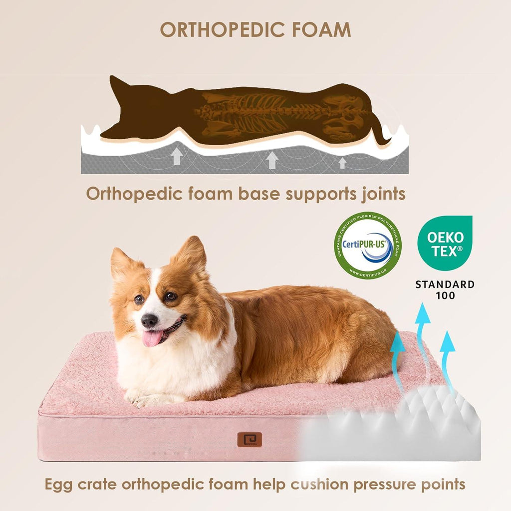 EHEYCIGA Foam Dog Mattress with Removable Cover