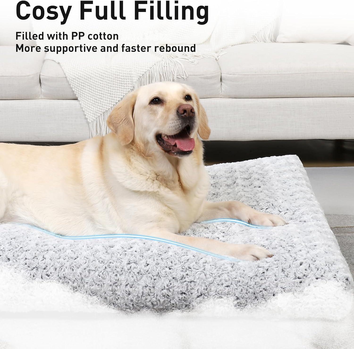 KSIIA Large Dog Bed Washable, Calming Dog Bed, | PetNestUK
