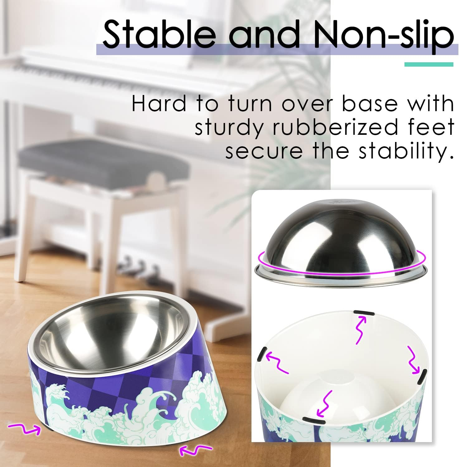 SuperDesign Mess Free 15° Slanted Bowl for Dogs | PetNestUK