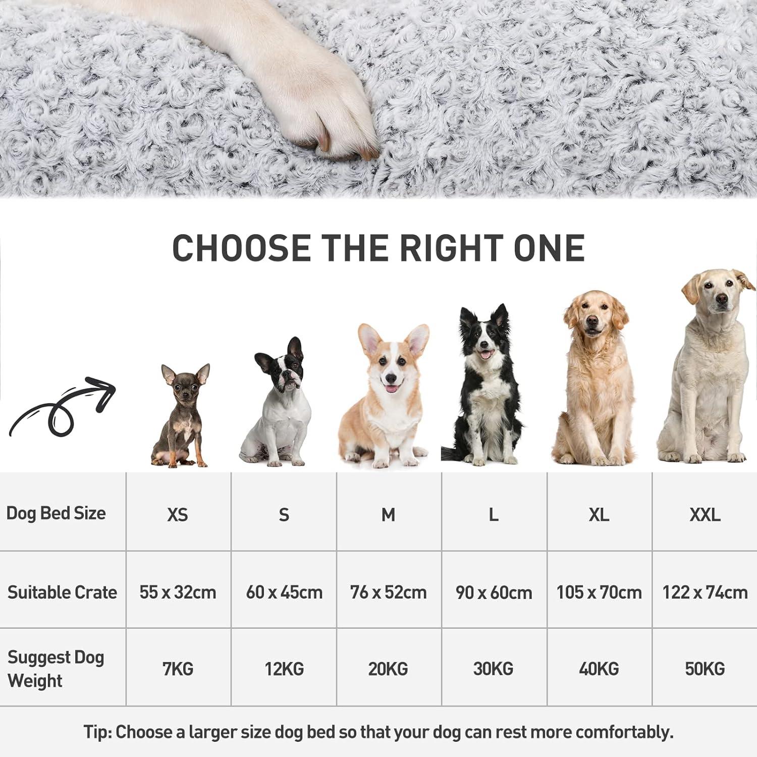 KSIIA Large Dog Bed Washable, Calming Dog Bed, | PetNestUK