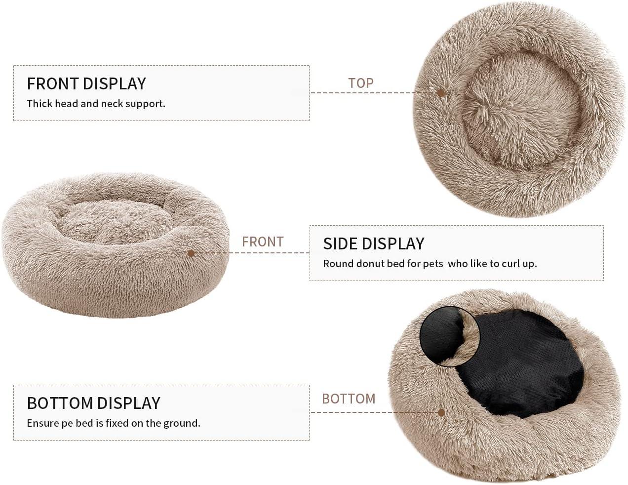 YOJOGEE Calming Donut Puppy Bed for Medium Small | PetNestUK