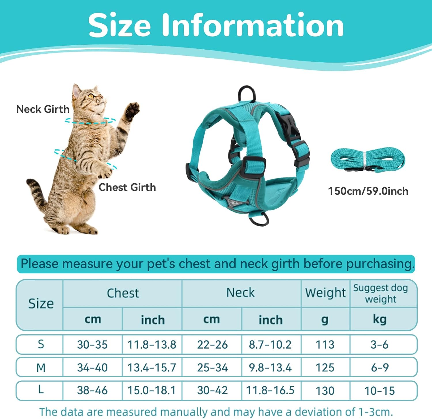 Cat Harness and Lead Set, Adjustable Kitten | PetNestUK