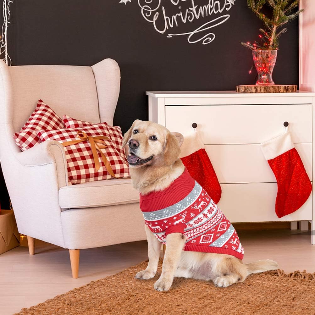 BINGPET Classic Dog Jumper Snowflake Elk Pattern | PetNestUK