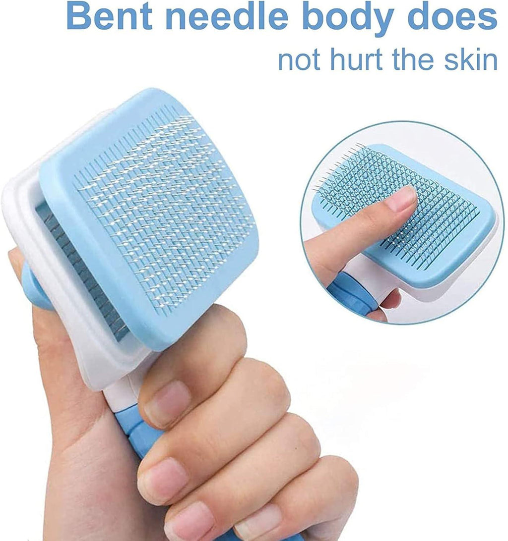 Dog Brush Cat Brush Grooming Comb,Self Cleaning | PetNestUK
