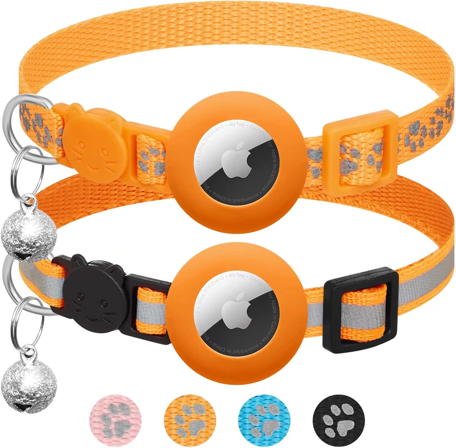 2 Pack Airtag Cat Collar Breakaway with | PetNestUK