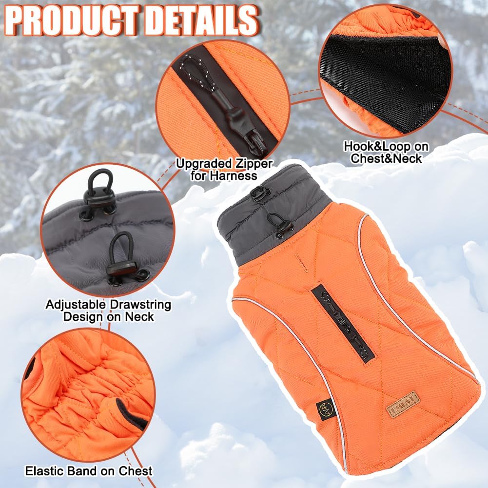 EMUST Winter Dog Coats, Fleece Dog Apparel for | PetNestUK