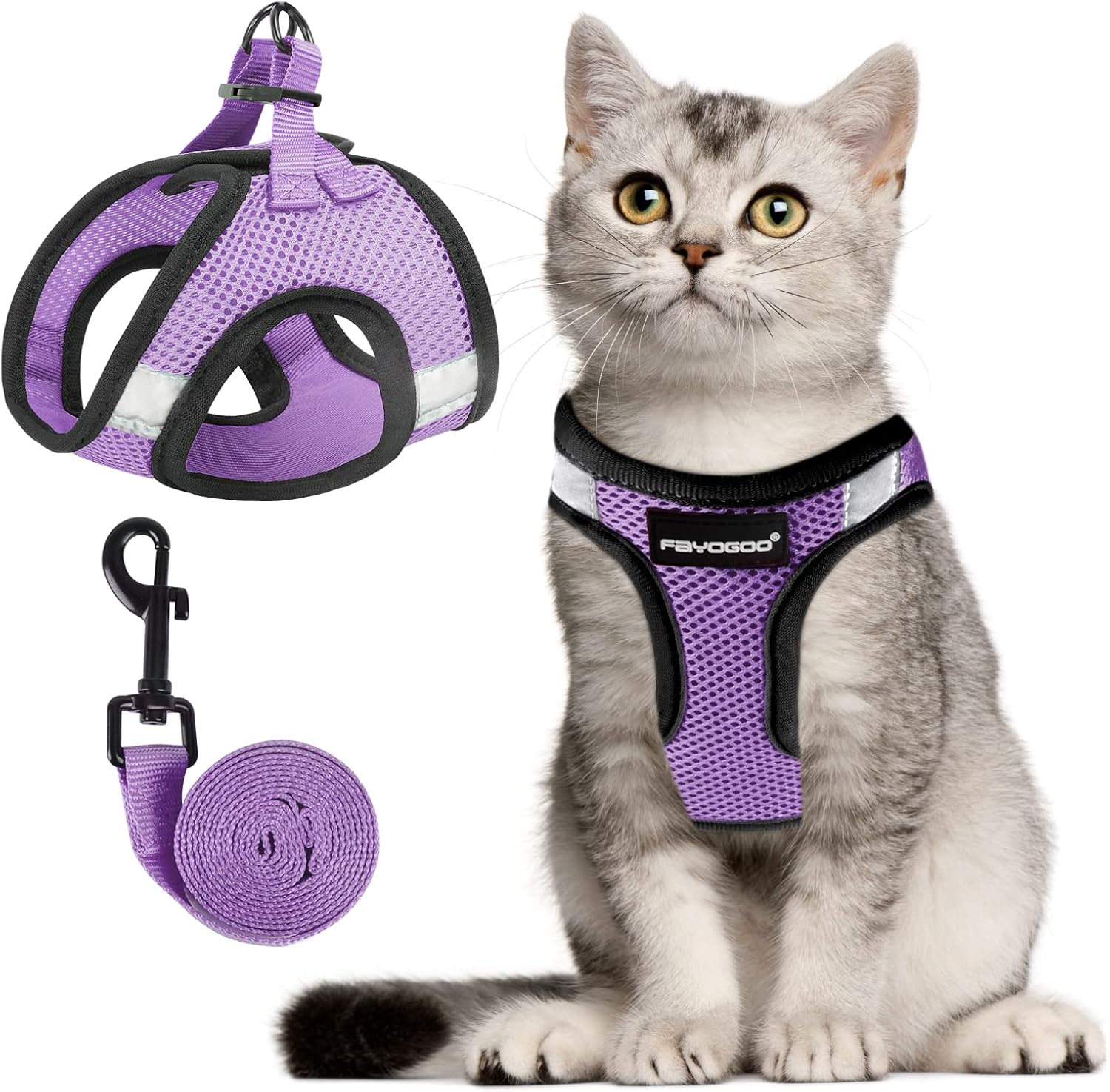 FAYOGOO Cat Harness and Lead Set, Cat Harness | PetNestUK
