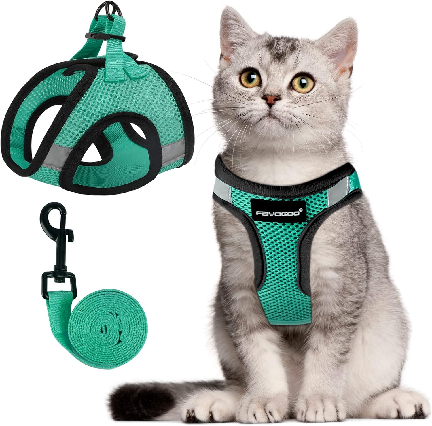 FAYOGOO Cat Harness and Lead Set, Cat Harness | PetNestUK
