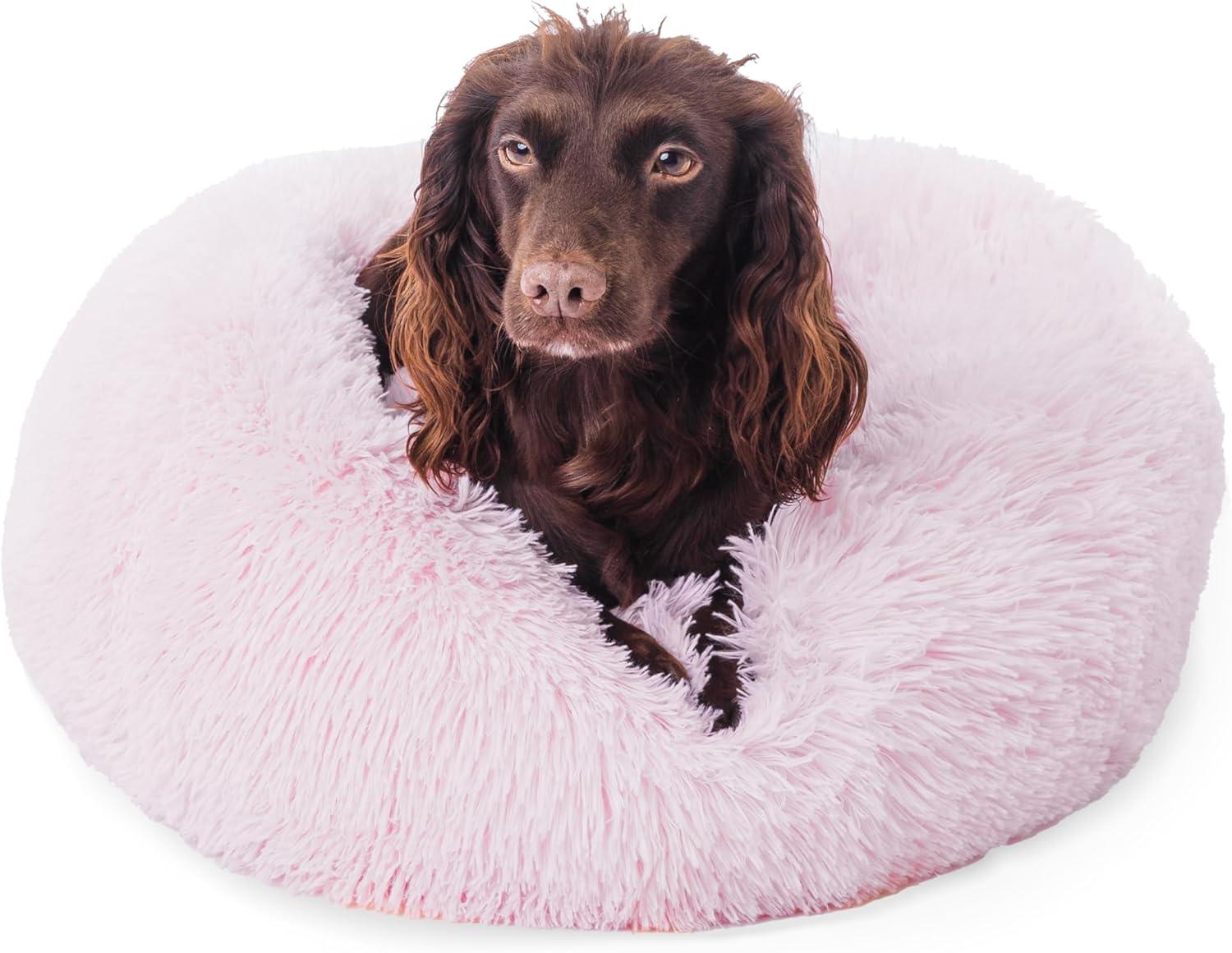 Woof & Whiskers Donut Beds For Dogs Grey Dog Bed | PetNestUK