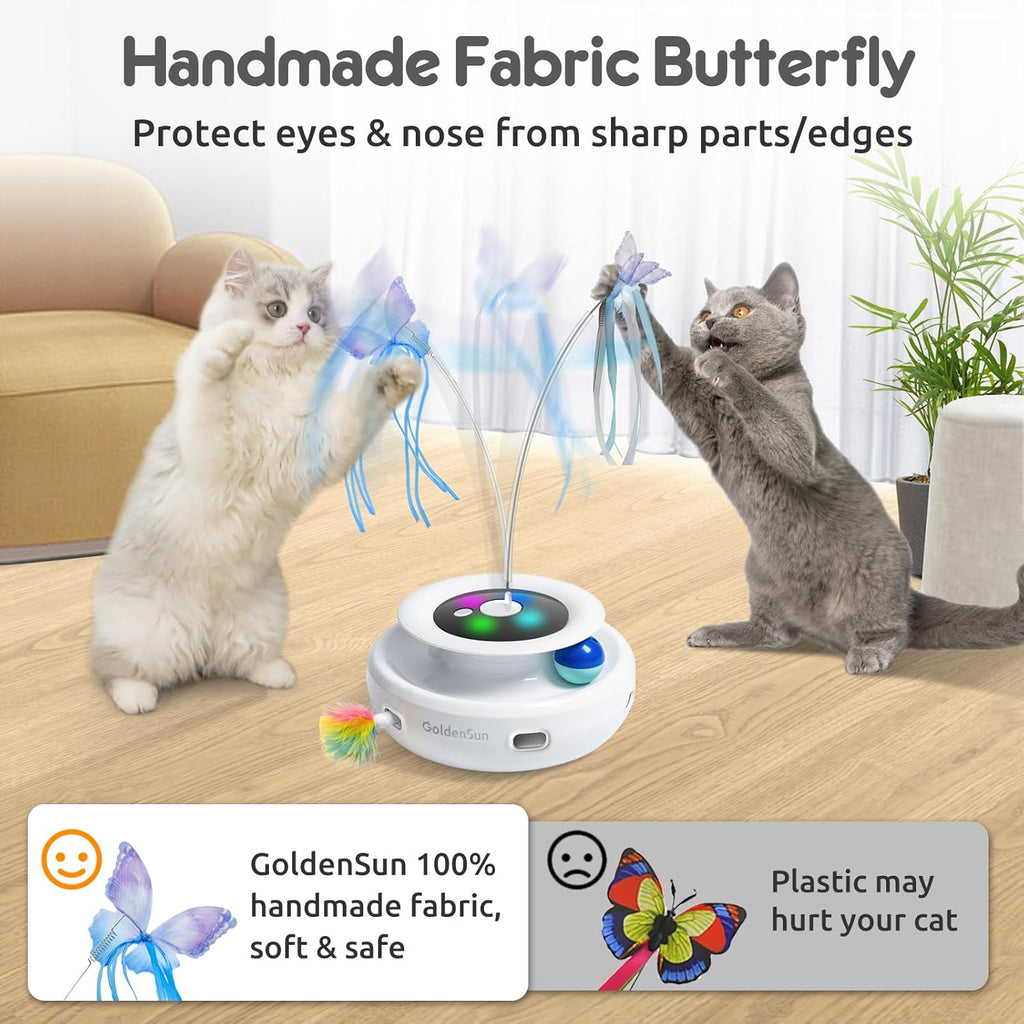 GoldenSun 3-In-1 Interactive Cat Toys for Indoor | PetNestUK