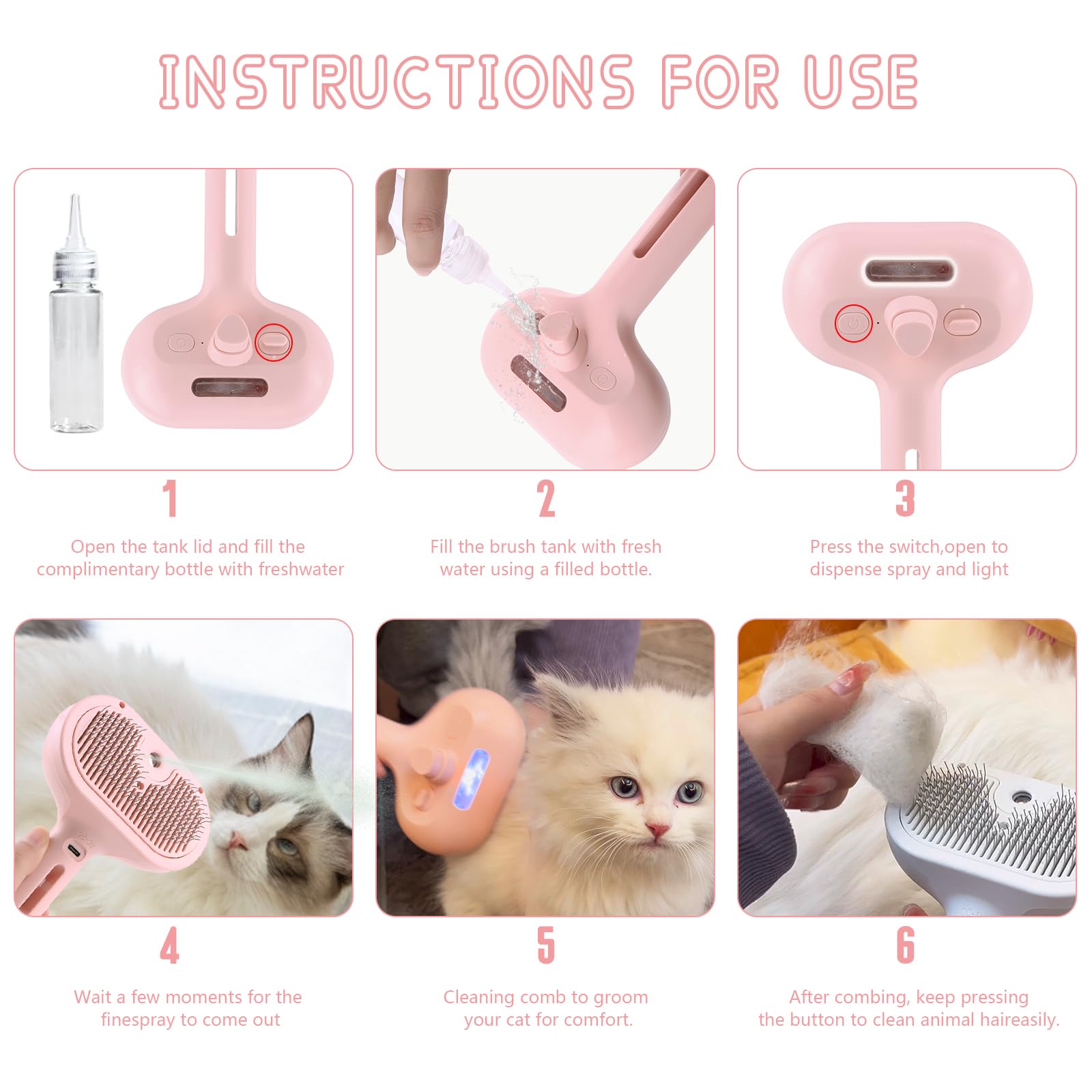 2 in 1 Pet Spray Hair Removal Comb | PetNestUK