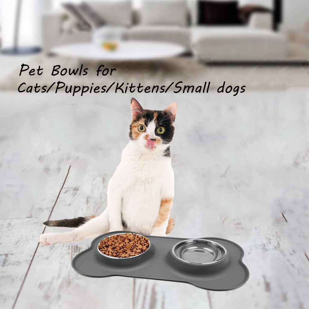 Dog Bowls, Puppy Bowl YOKA Double Stainless | PetNestUK