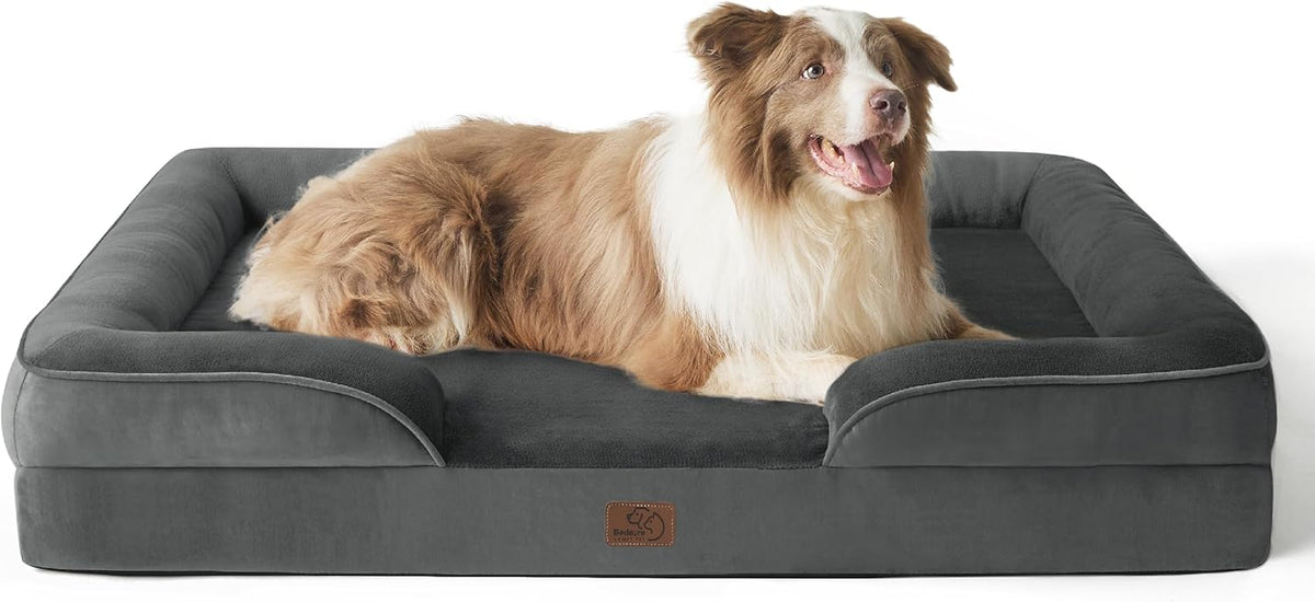 Bedsure Foam Dog Sofa Bed with Removable Cover