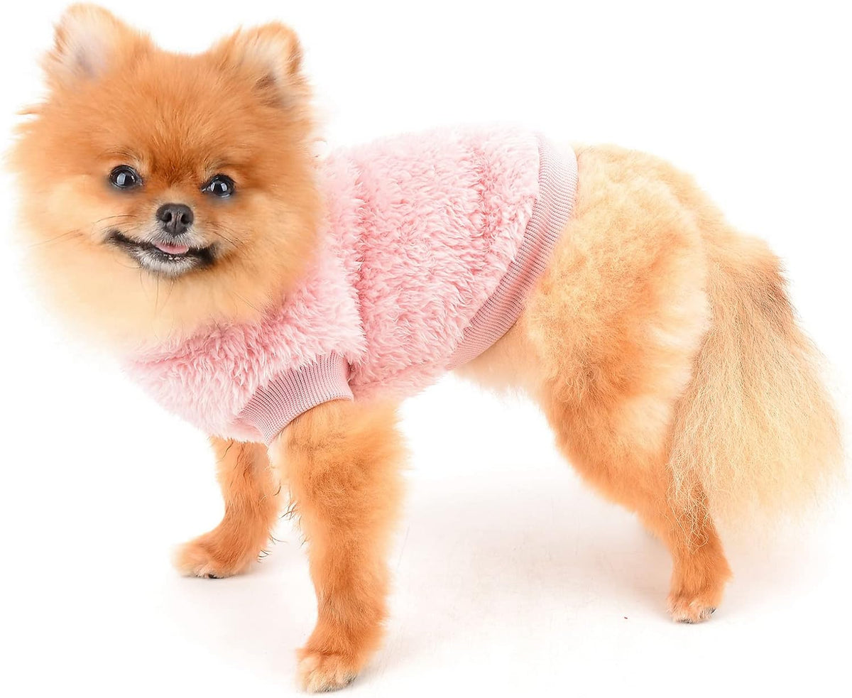 SMALLLEE_LUCKY_STORE Turtleneck Sherpa Pet Jumper